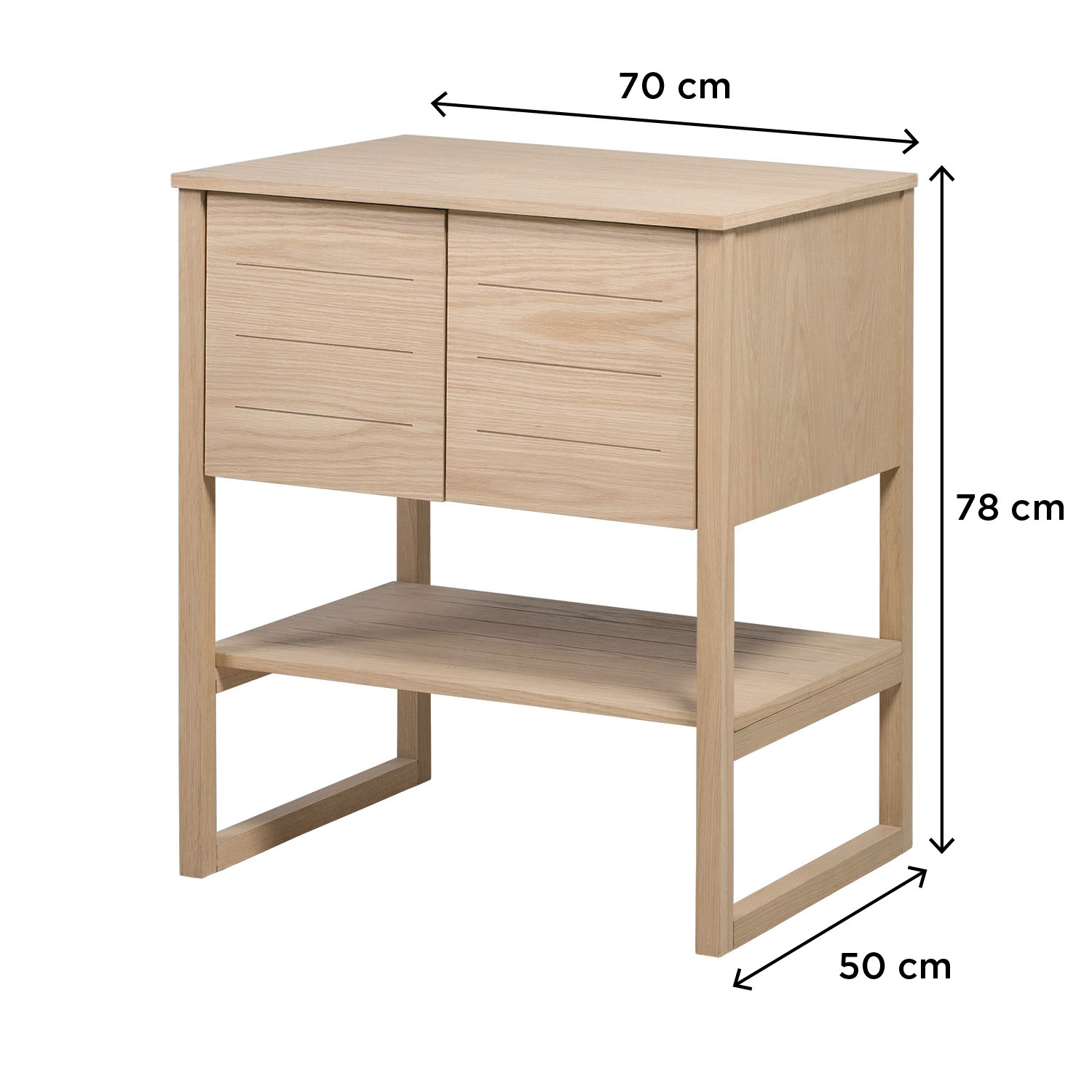 Meuble de salle de bain sous vasque 70 cm ATOLL