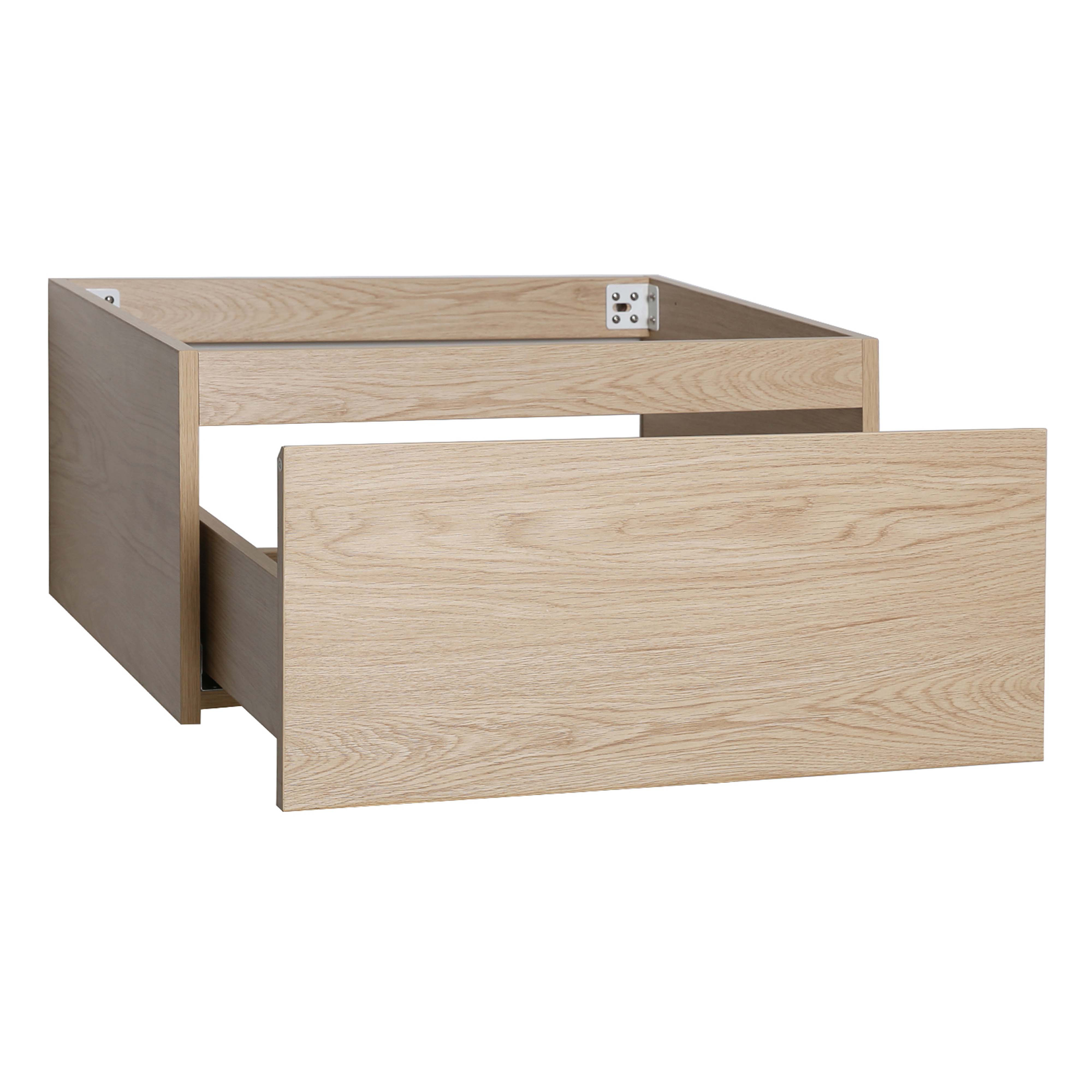 Meuble caisson chêne et piètement sous vasque 60 cm WILL