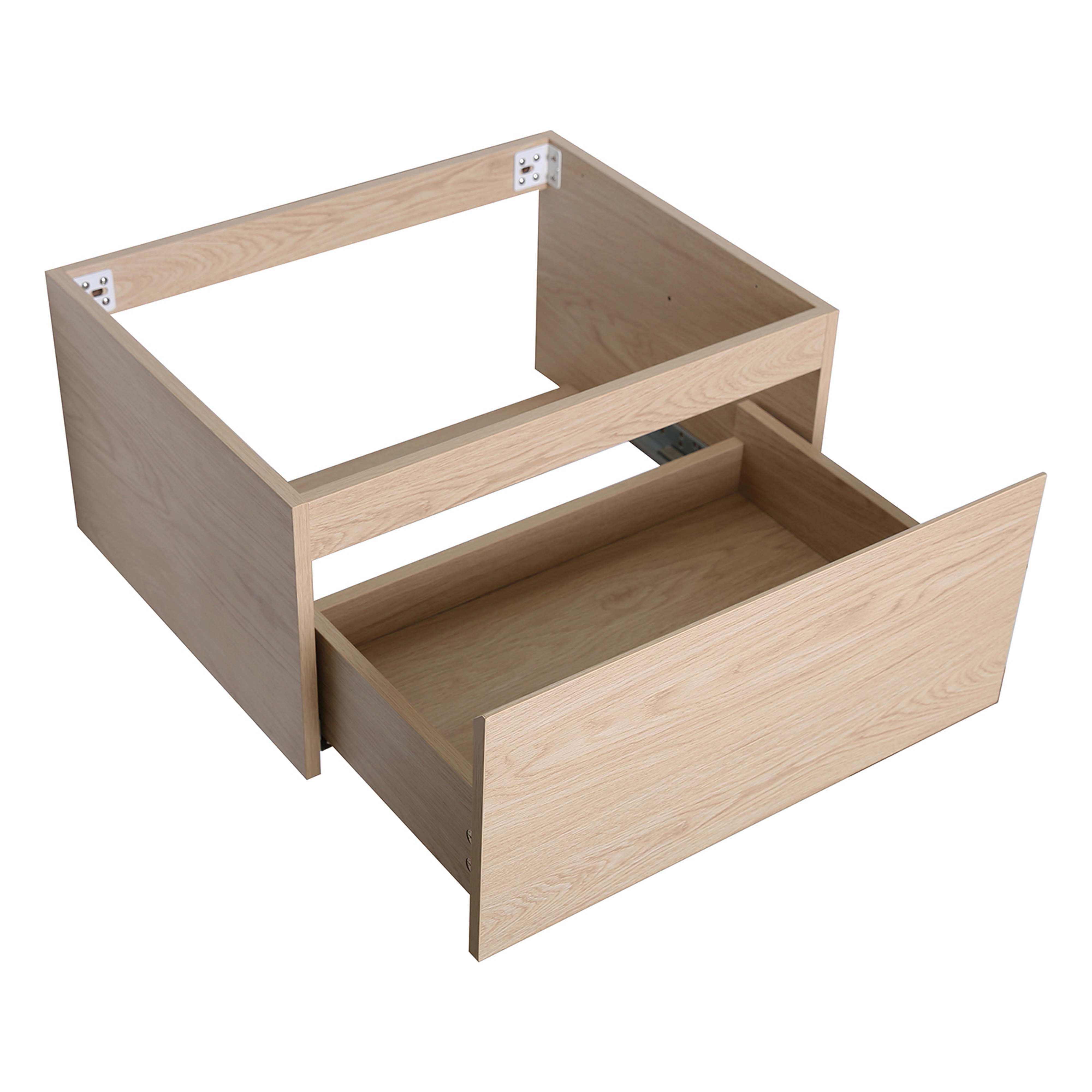 Meuble double caisson chêne et piètement sous vasque 120 cm WILL