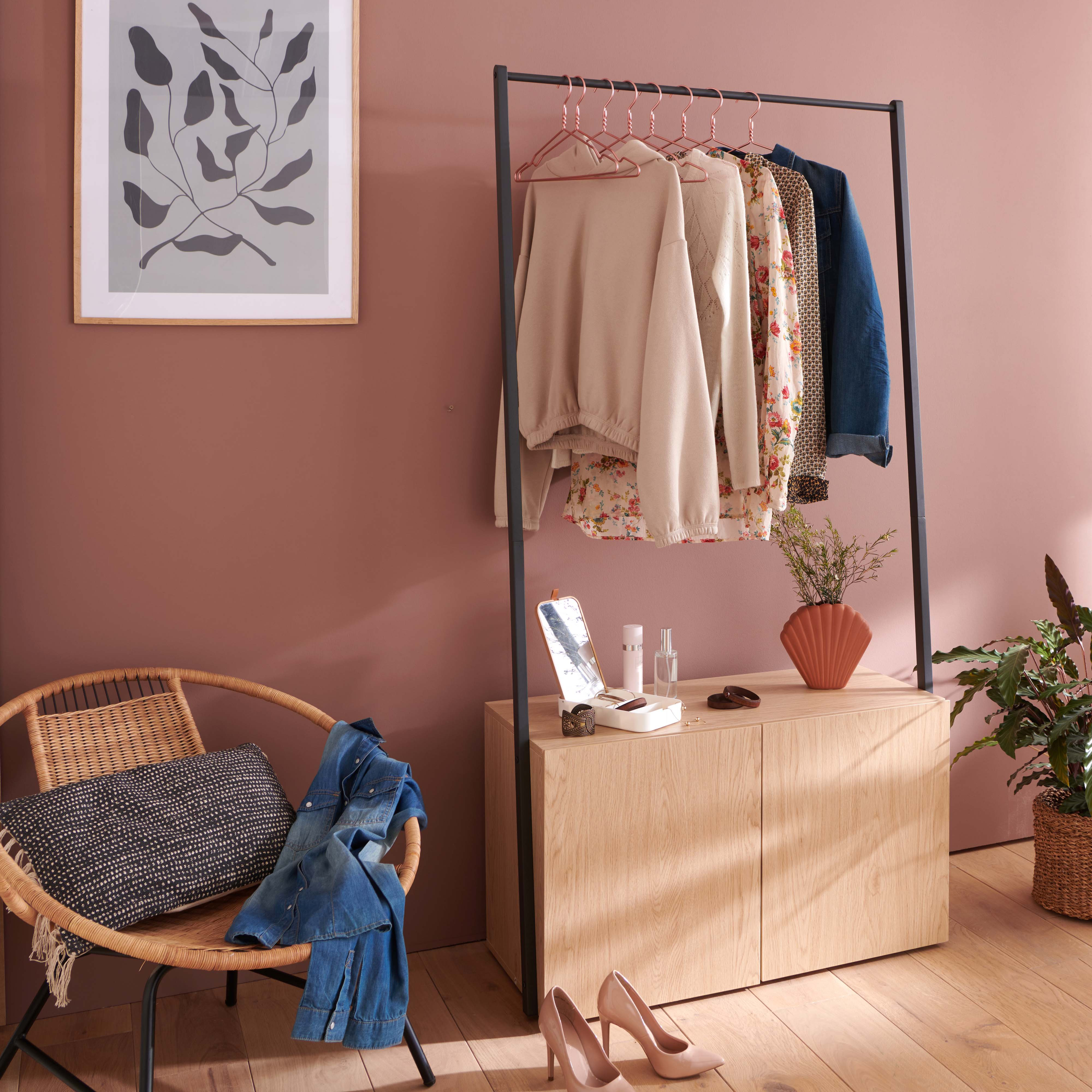 Portant vêtements bois et métal L90 x H175 cm ALTA