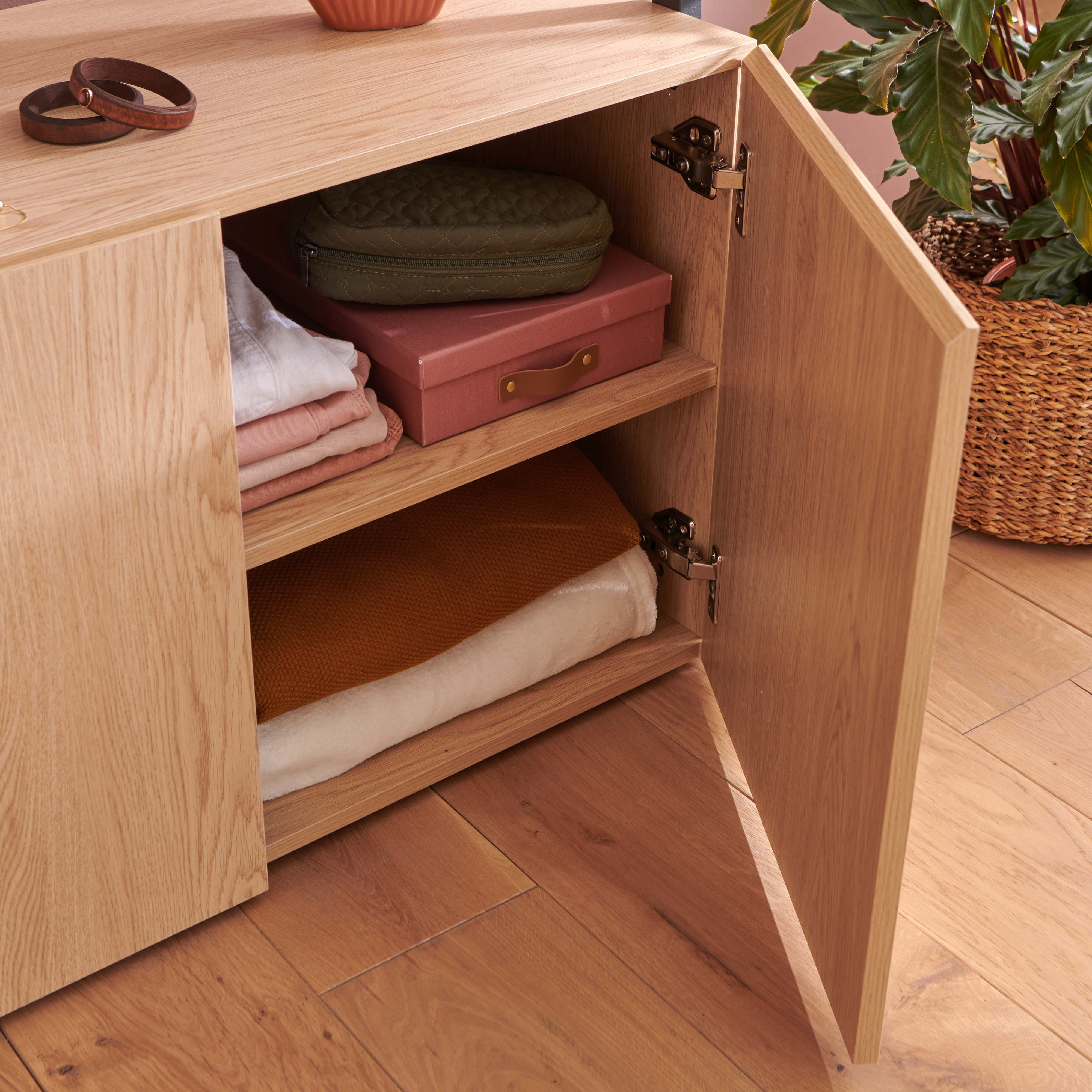 Portant vêtements bois et métal L90 x H175 cm ALTA