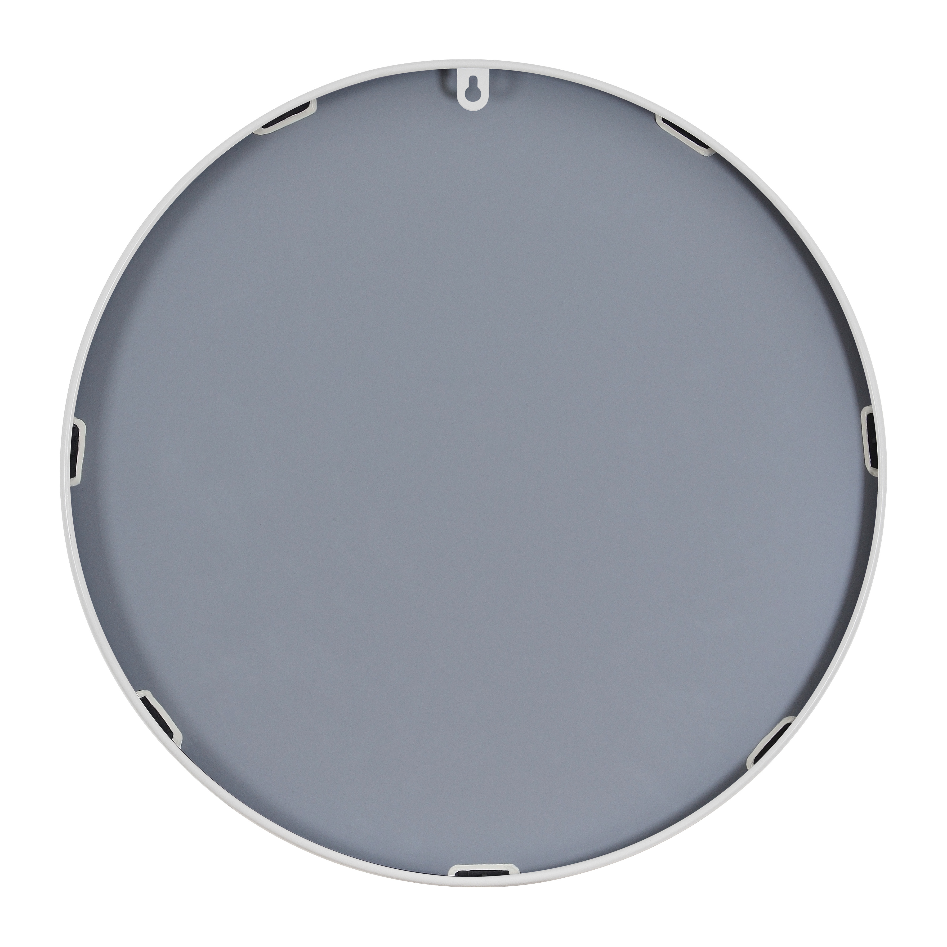 Miroir rond cadre métal blanc 60 cm EMA