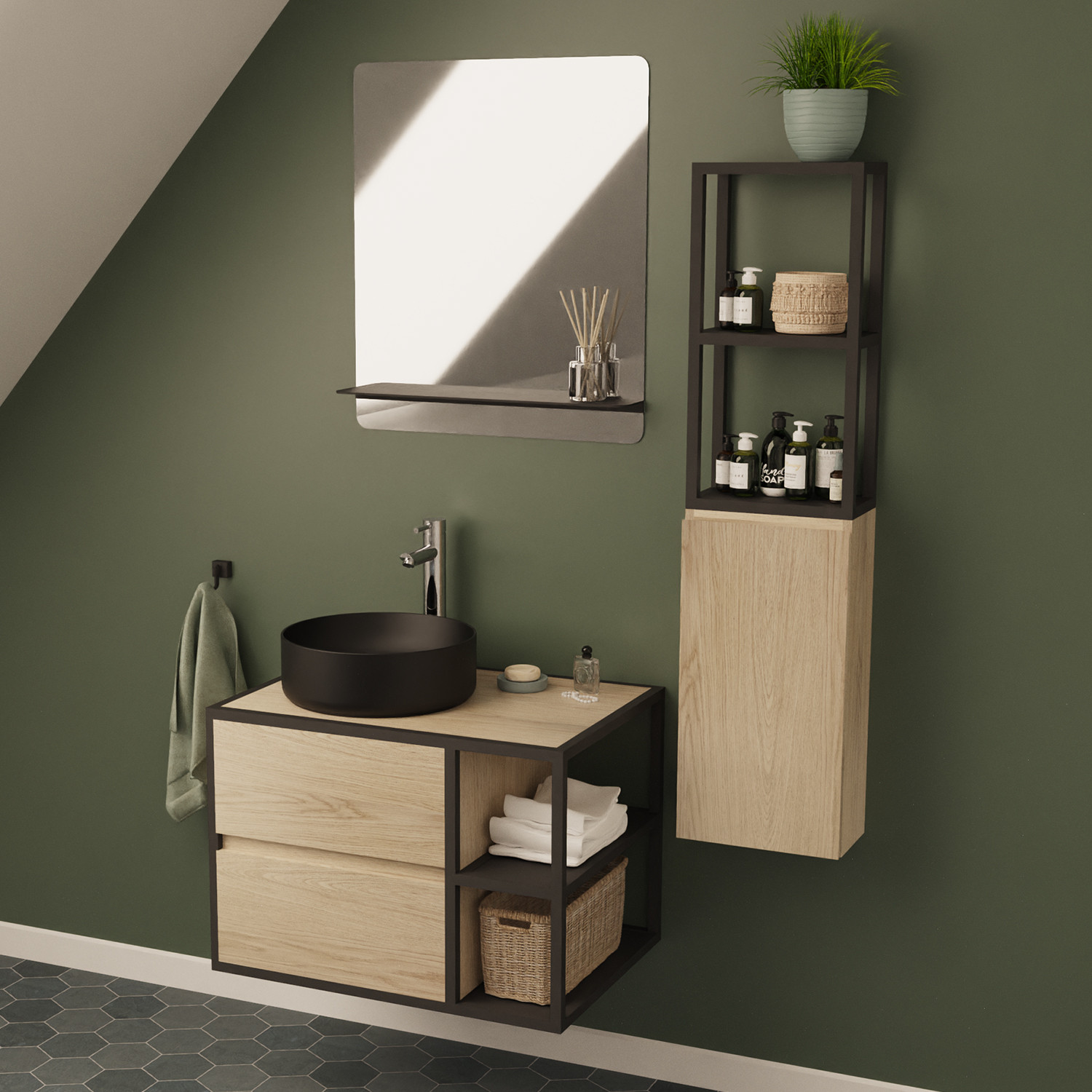 Meuble de salle de bain 70cm EDISSON