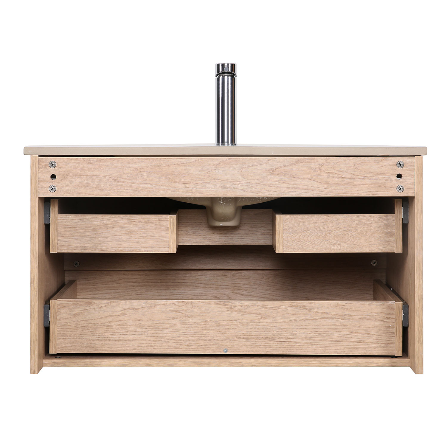Ensemble meubles de salle de bain 2 pièces SORRENTO 80cm décor chêne