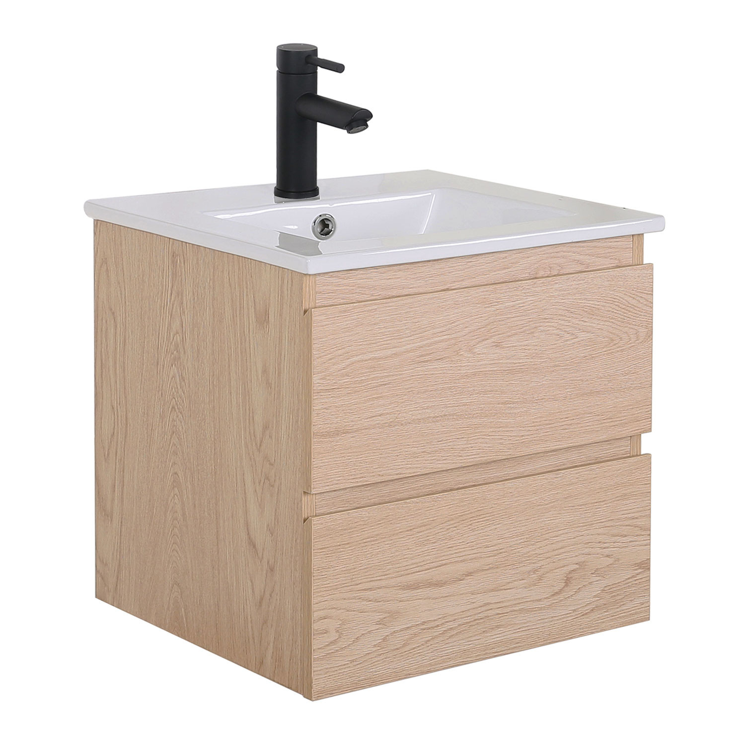 Ensemble meubles de salle de bain 2 pièces SORRENTO 45cm décor chêne