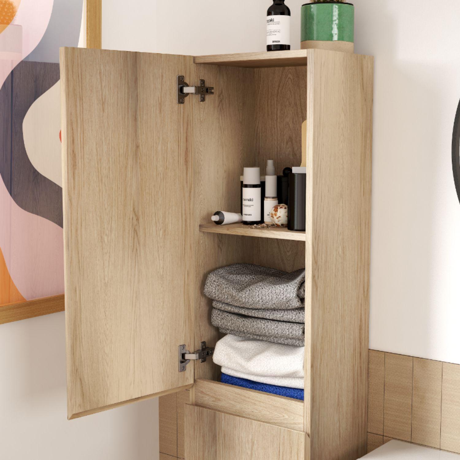 Ensemble meubles de salle de bain 4 pièces 80cm décor chêne  SORRENTO