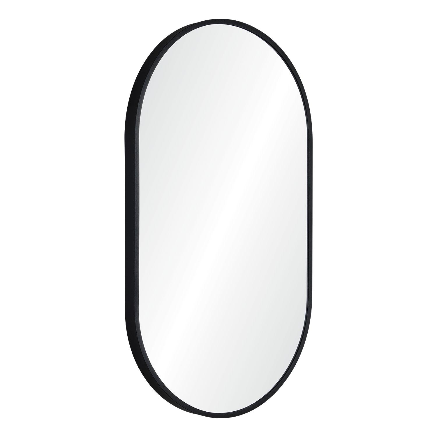 Meuble lave-mains plan fin porte-serviettes côté + vasque noire + robinet + miroir