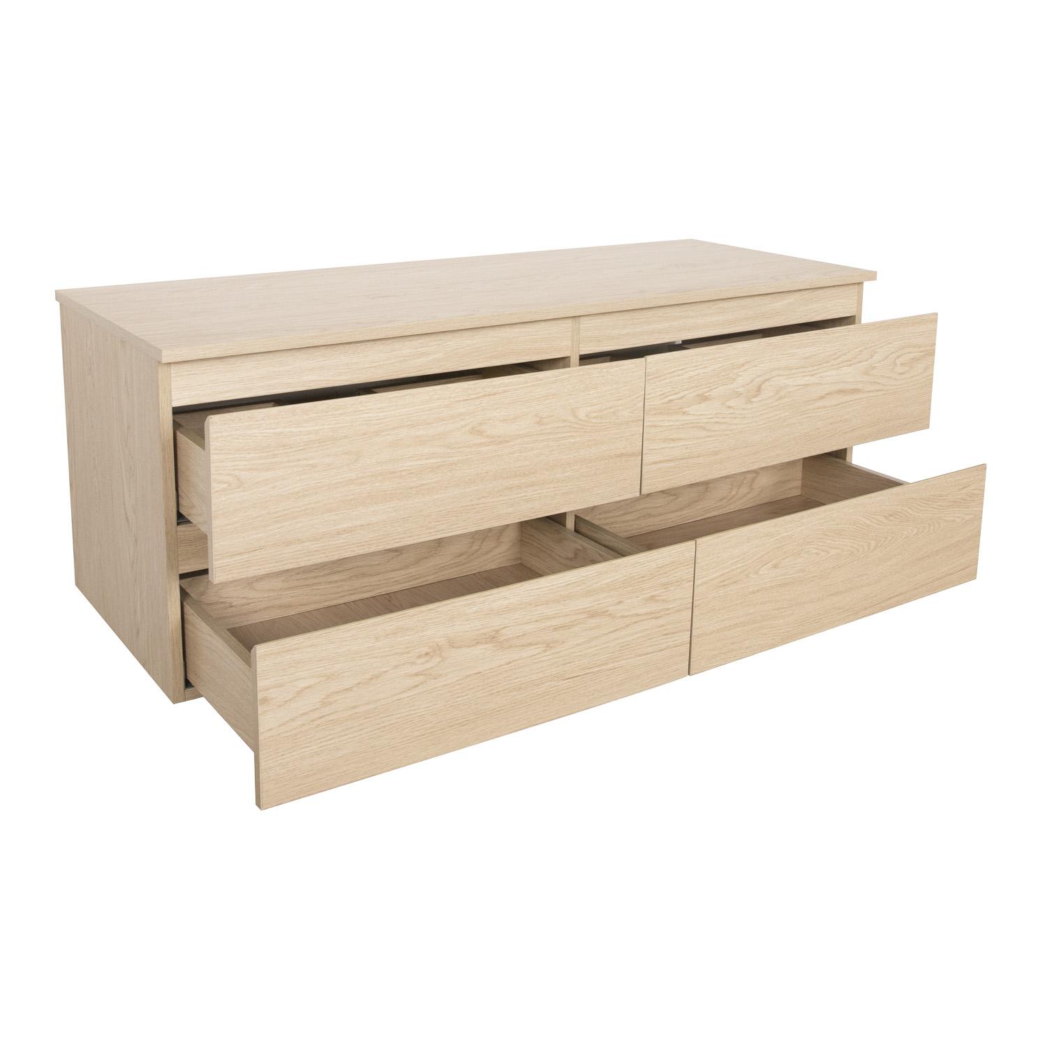 Ensemble meuble double vasque décor chêne 120 cm  + 2 vasques + 2 miroirs + 2 robinets + colonne
