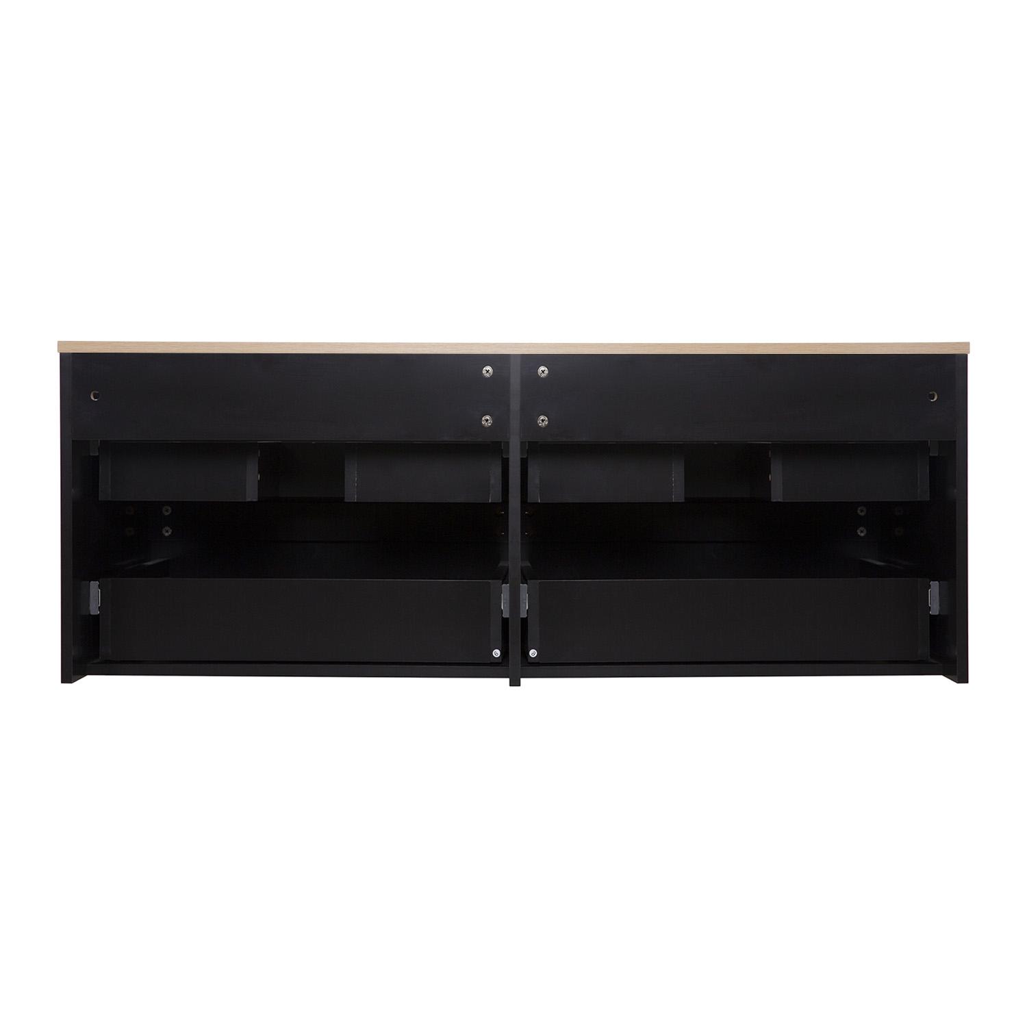 Meuble double vasque noir carbone 120 cm