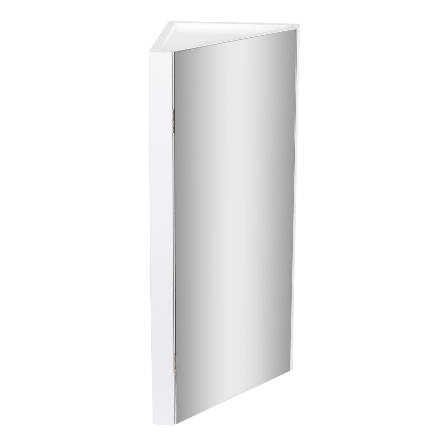Armoire de toilette d'angle blanche 25.2 x 70 cm