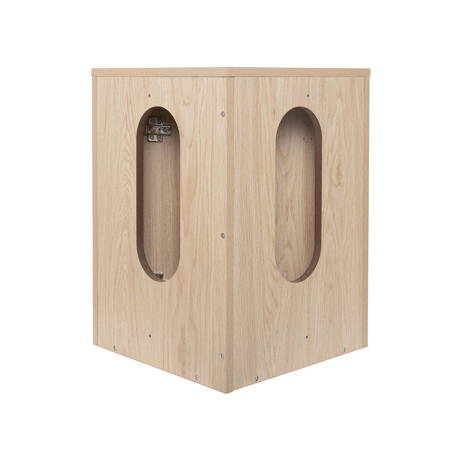 Meuble lave-mains d'angle décor chêne