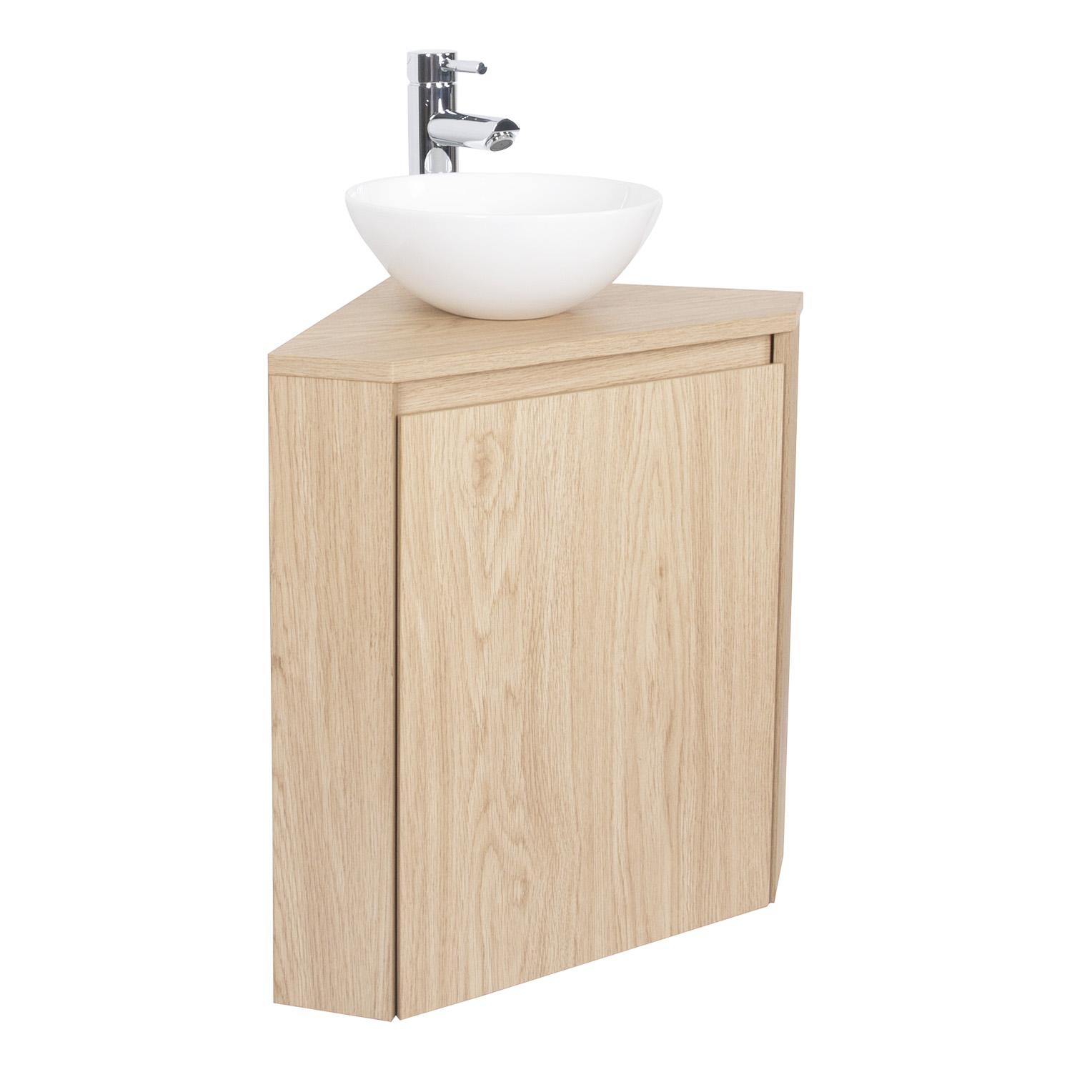 Ensemble lave-mains angle sorrento avec vasque + robinet