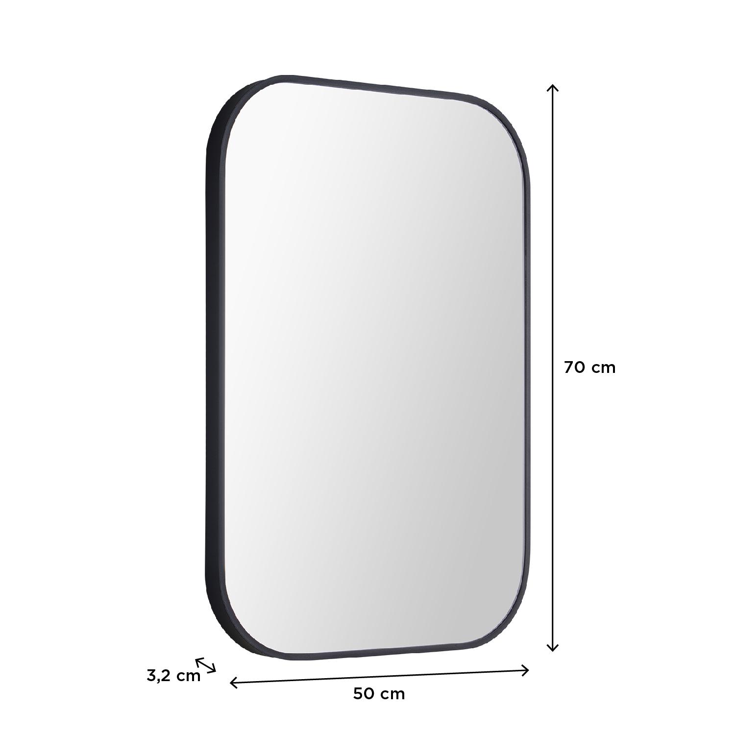 Miroir rectangulaire à bords arrondis 50x70