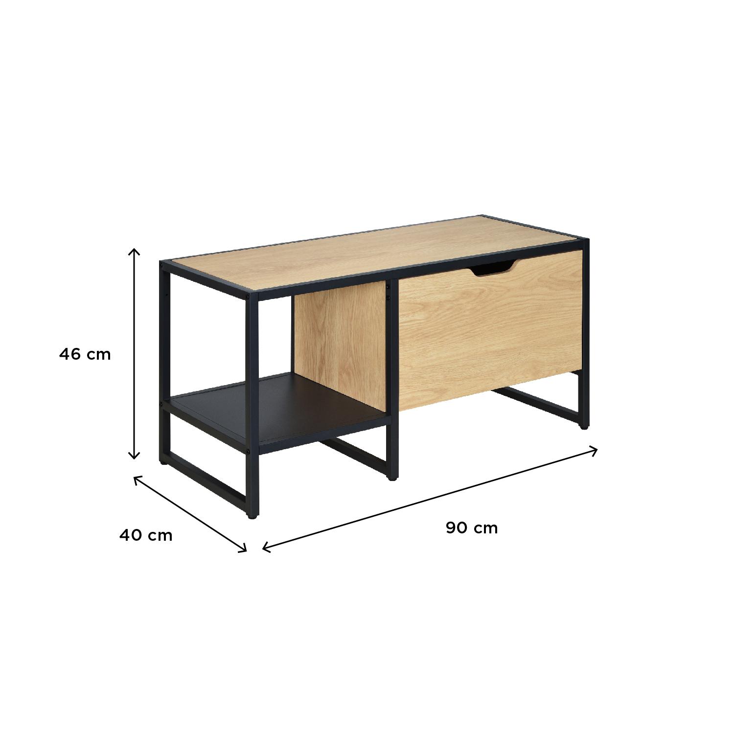 Banc d'entrée avec rangement L90 x H46 WILKO