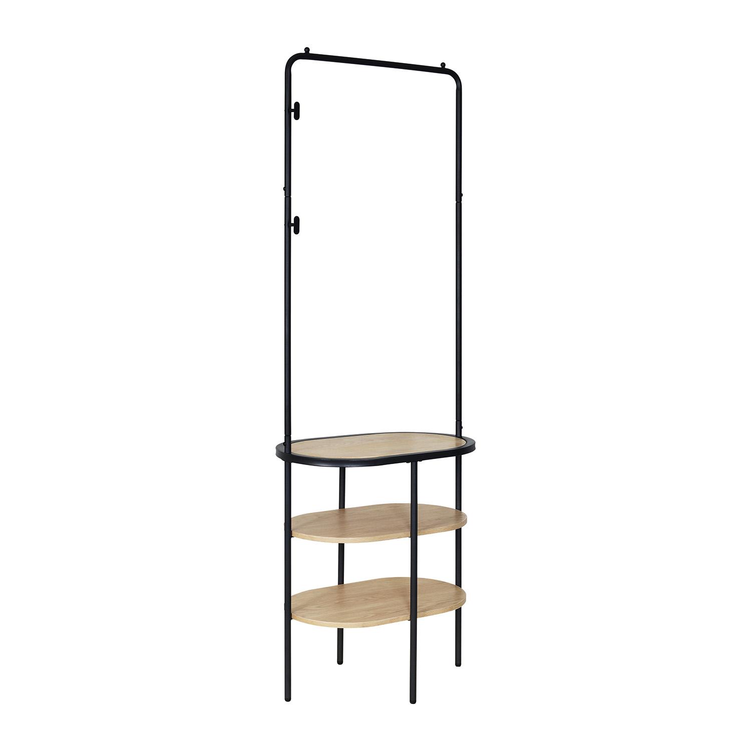 Portant d'entrée vestiaire métal et bois L60 x H80 cm WILKO