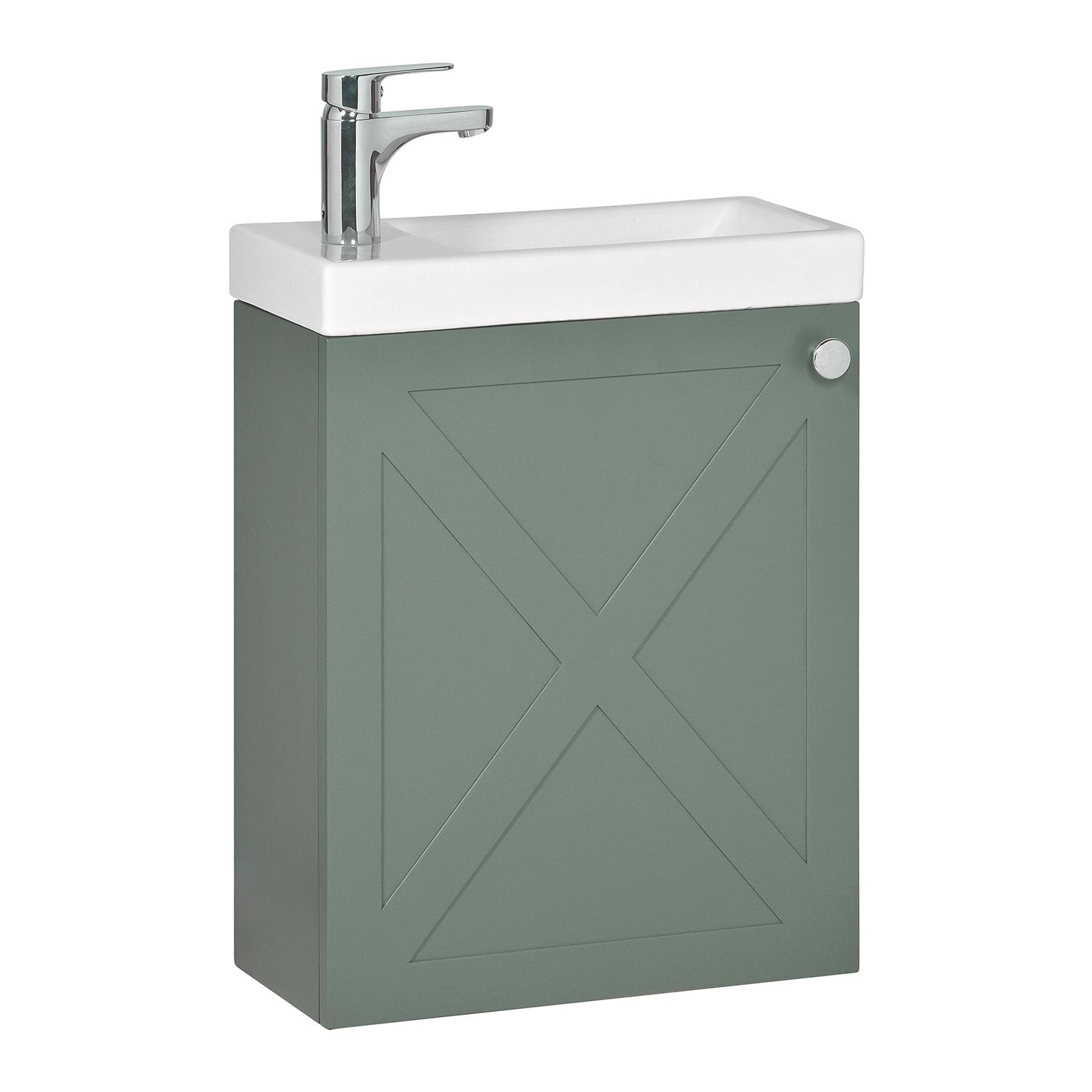 Meuble lave-mains vert de gris AVA