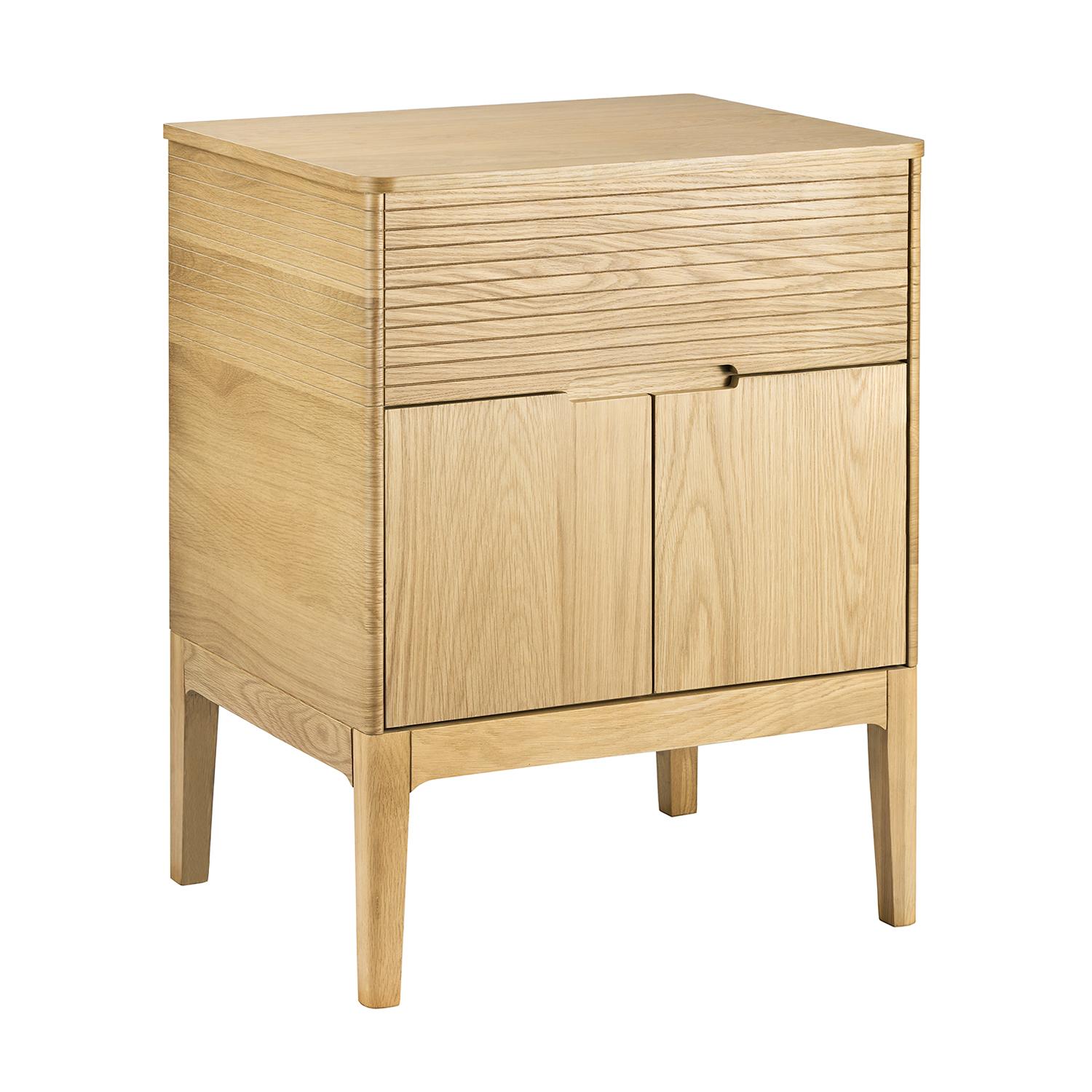 Meuble simple vasque 60 cm en chêne naturel