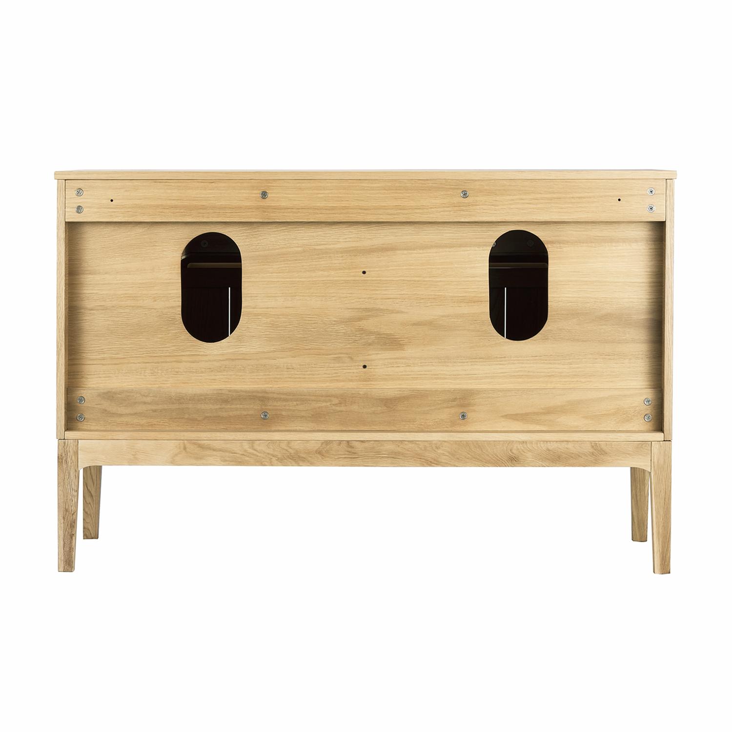 Meuble double vasque 120 cm en chêne naturel