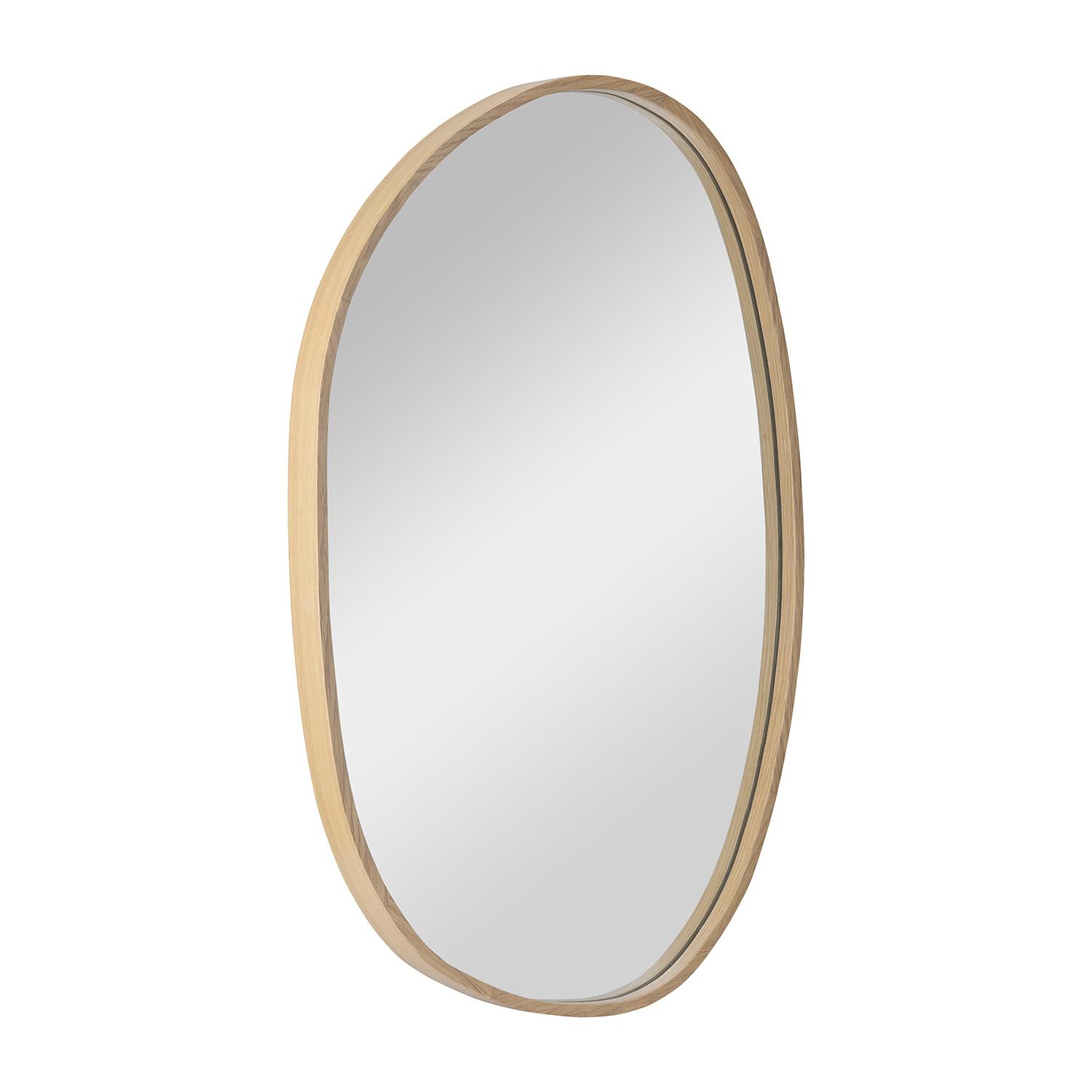 Miroir galet chêne 40x65