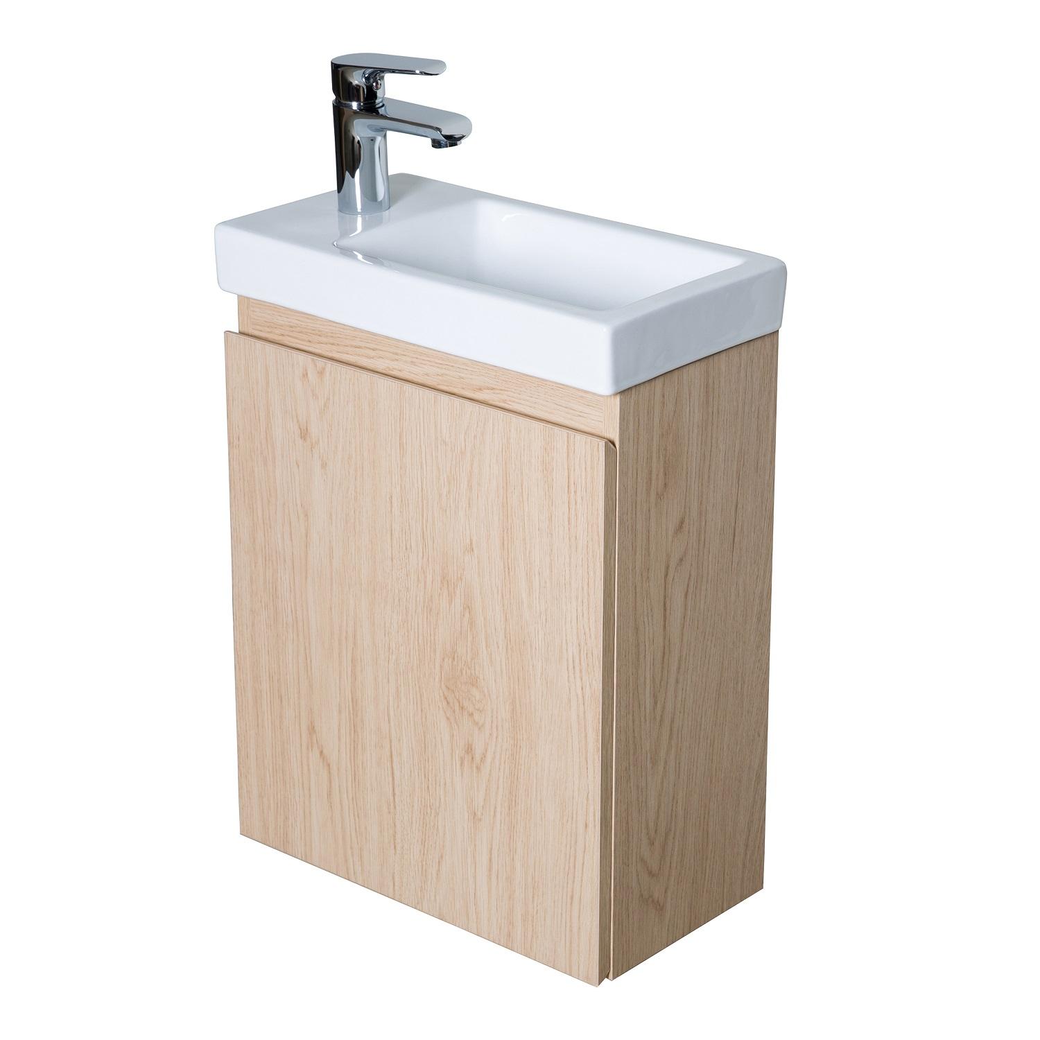 Ensemble meuble lave-mains + Robinet chromé