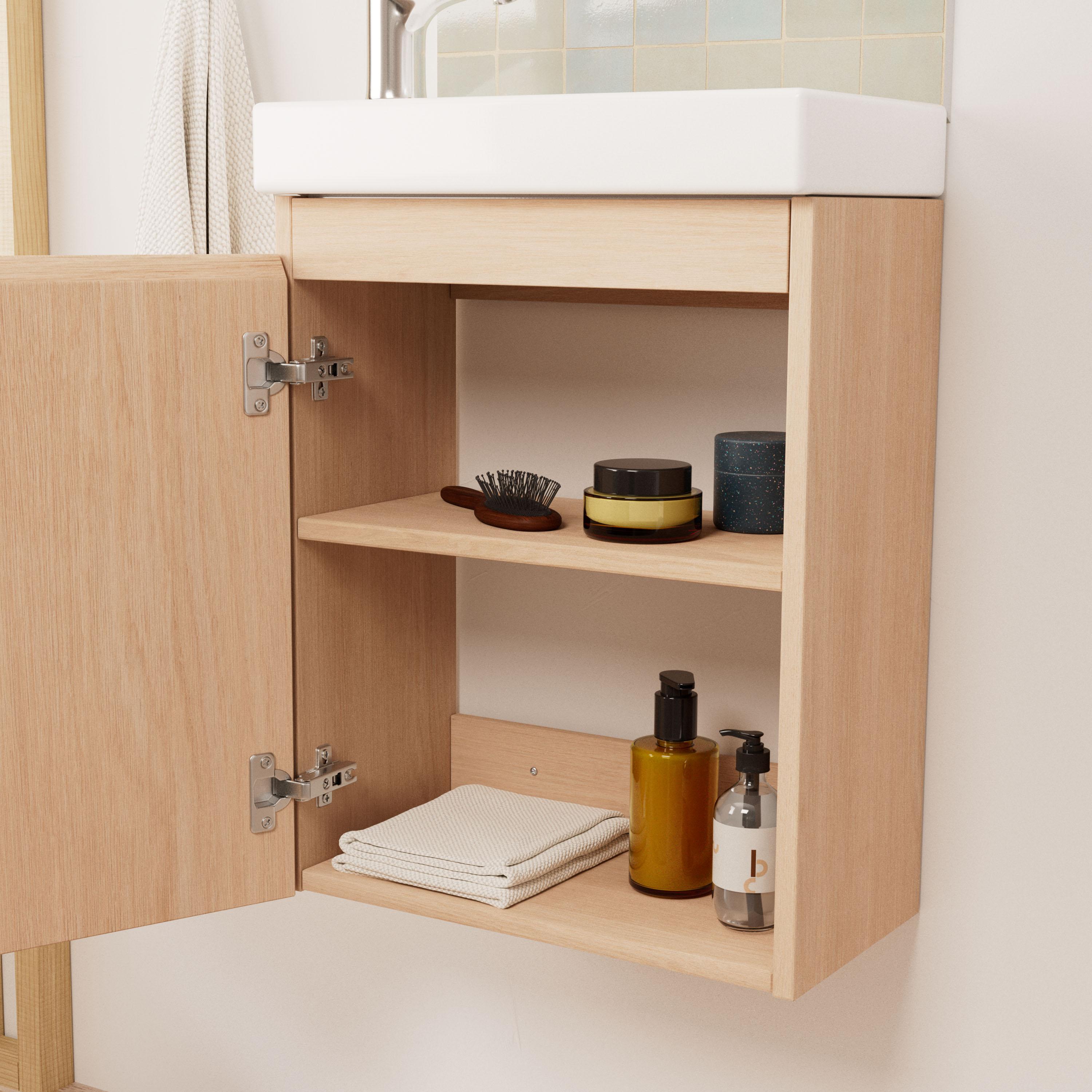 Ensemble meuble lave-mains + Robinet chromé