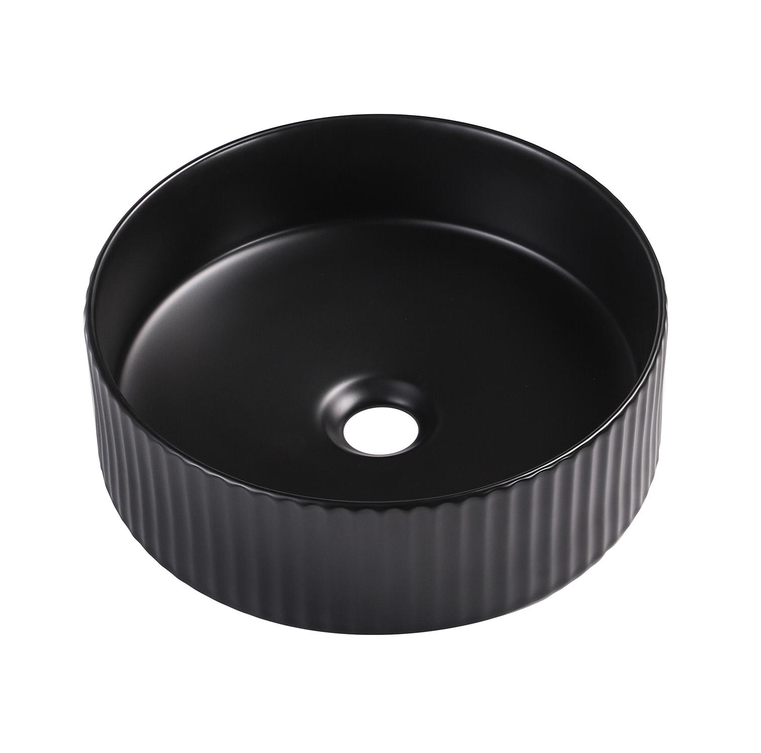 Vasque à poser ronde noir nika