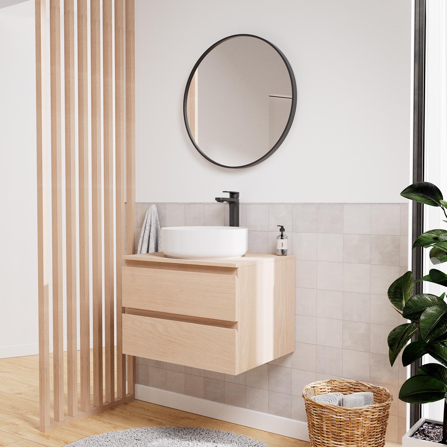Ensemble meuble simple vasque 60 cm + vasque DIEGO
