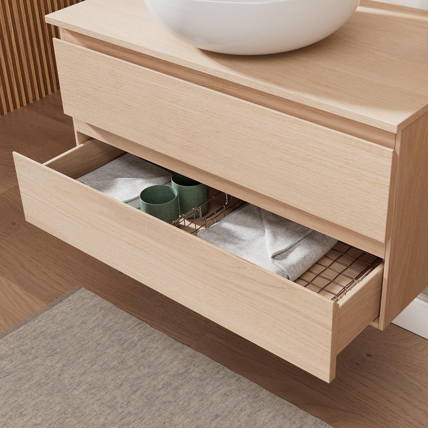 Ensemble meuble simple vasque 80 cm + vasque SACHA + robinet TAP