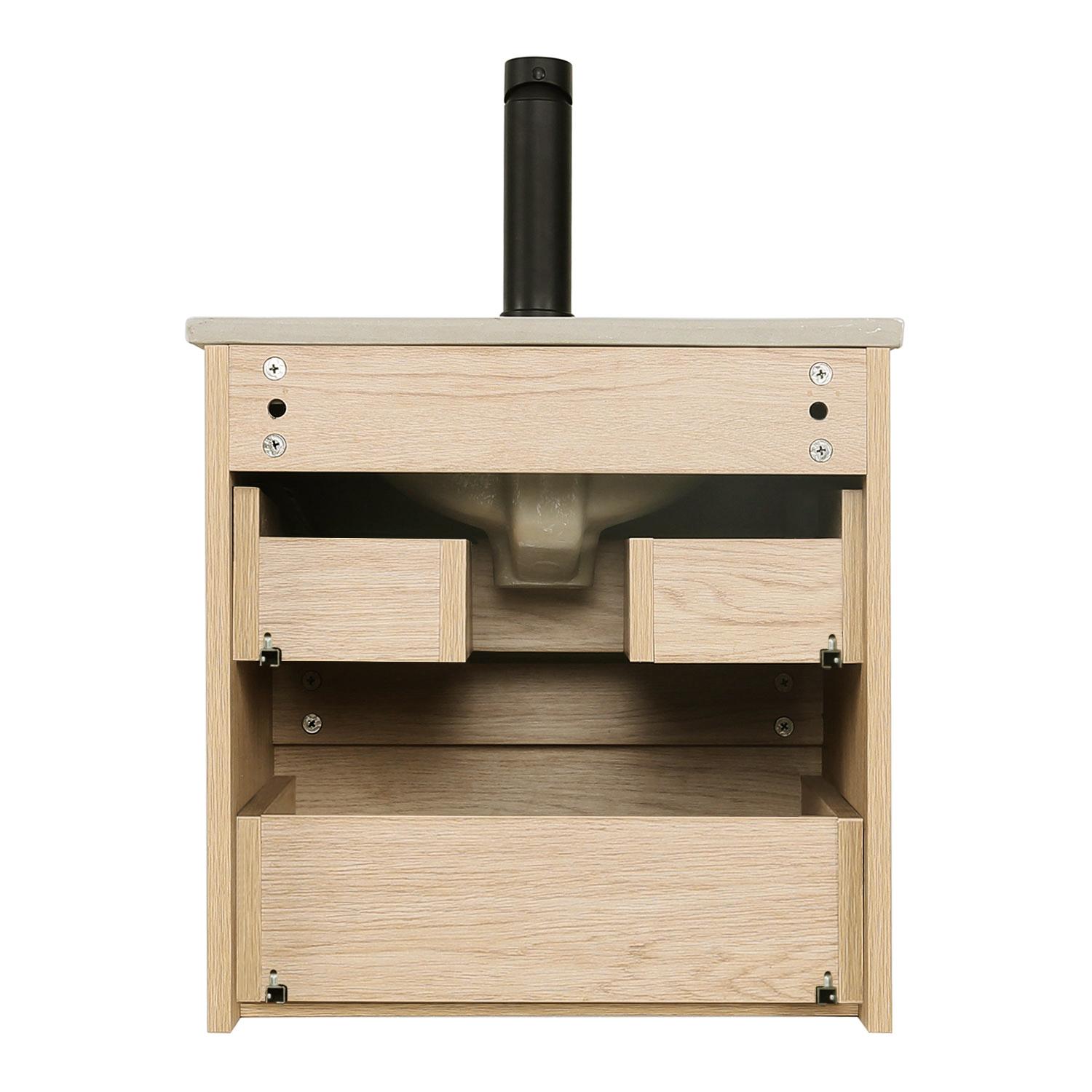 Ensemble meuble simple vasque 45 cm + robinet TAP + Miroir PEPPER