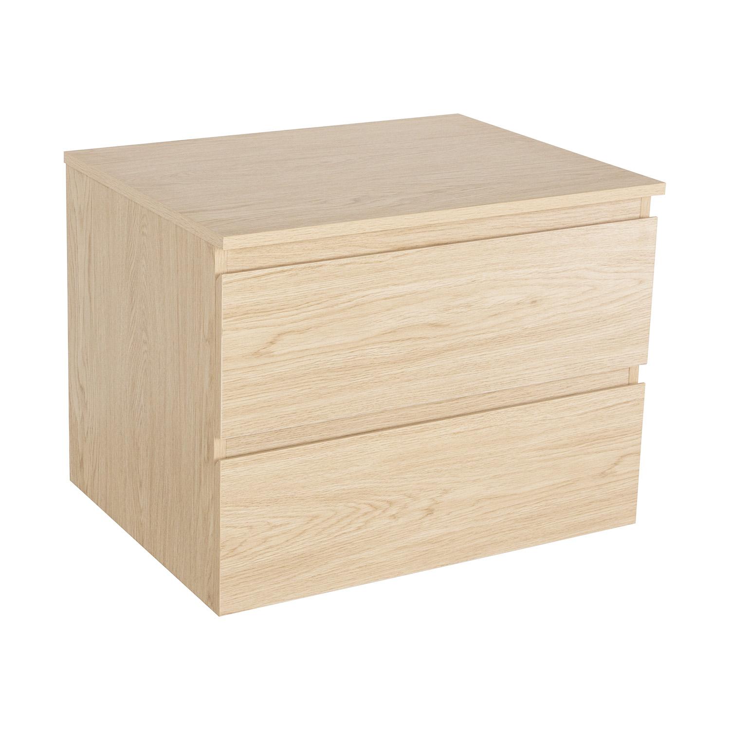 Meuble simple vasque décor chêne 60 cm