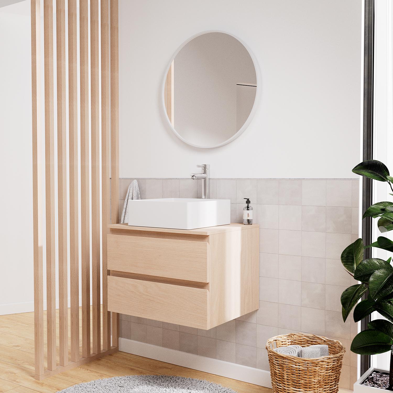 Ensemble meuble simple vasque 60 cm + vasque COMA