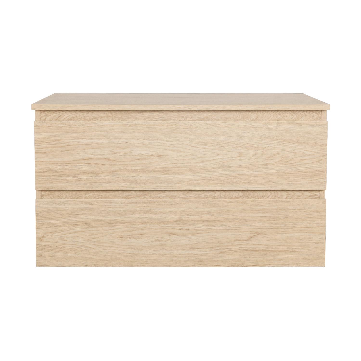 Meuble simple vasque décor chêne 80 cm