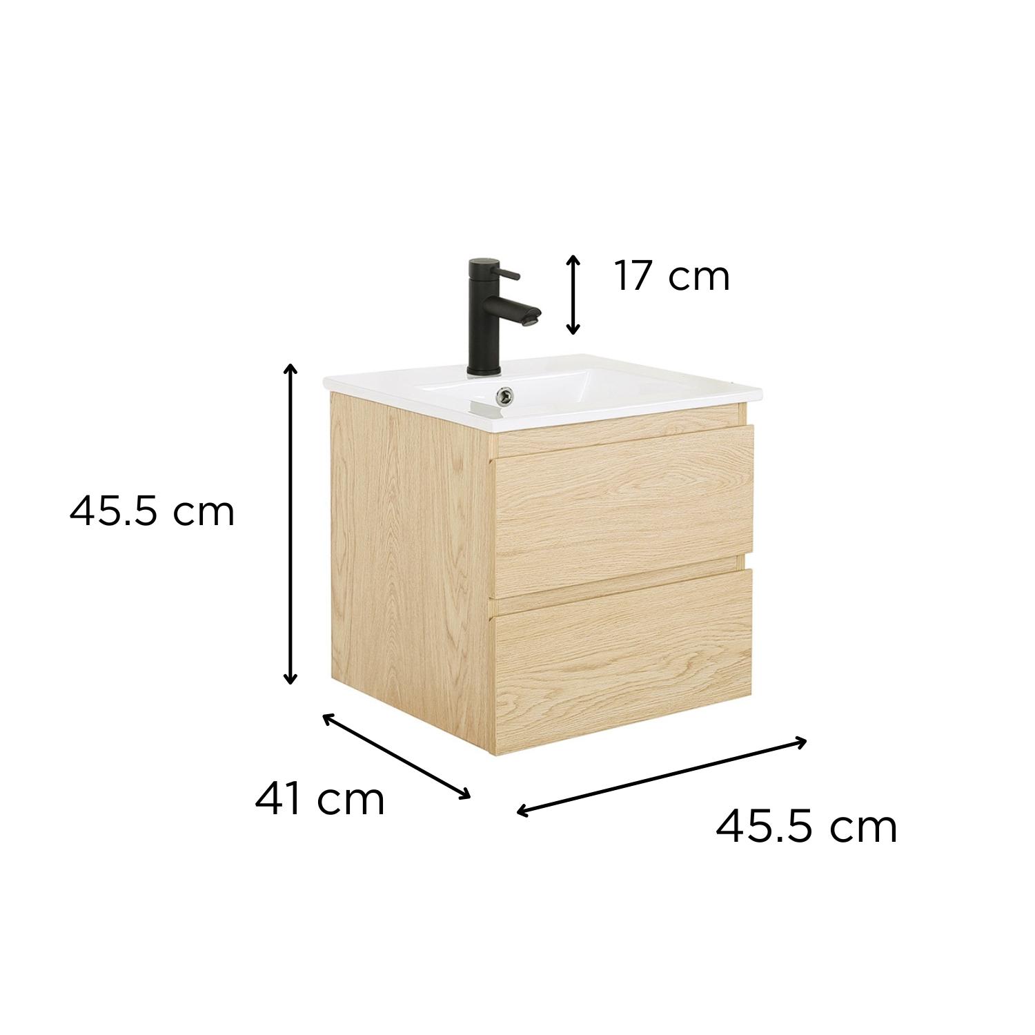 Ensemble meuble simple vasque 45 cm + robinet GRIFO