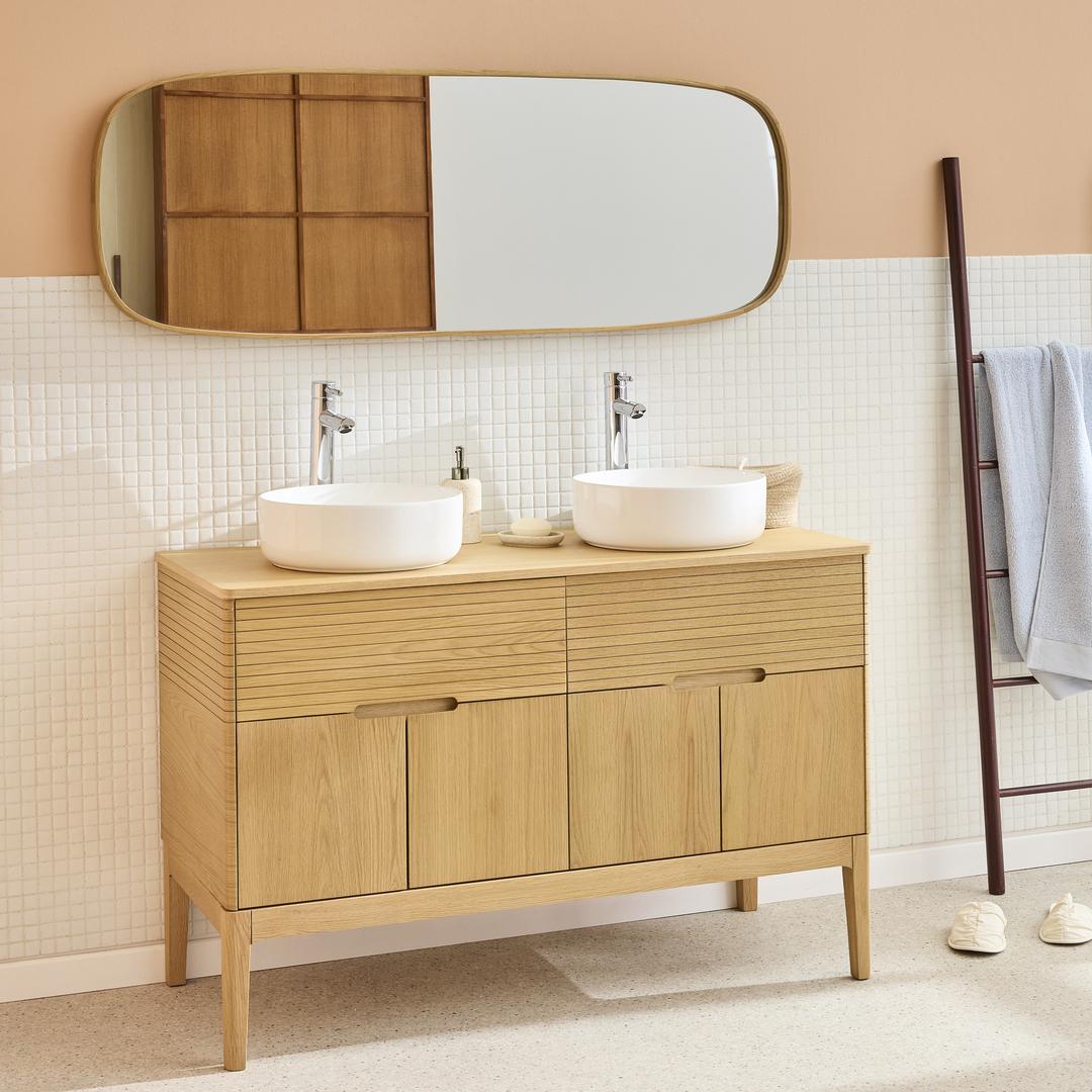 Ensemble meuble double vasque 120cm + vasque DIEGO + robinet TAP