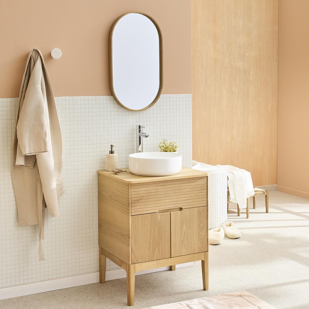 Ensemble meuble double vasque 60cm ALASKA + vasque DIEGO
