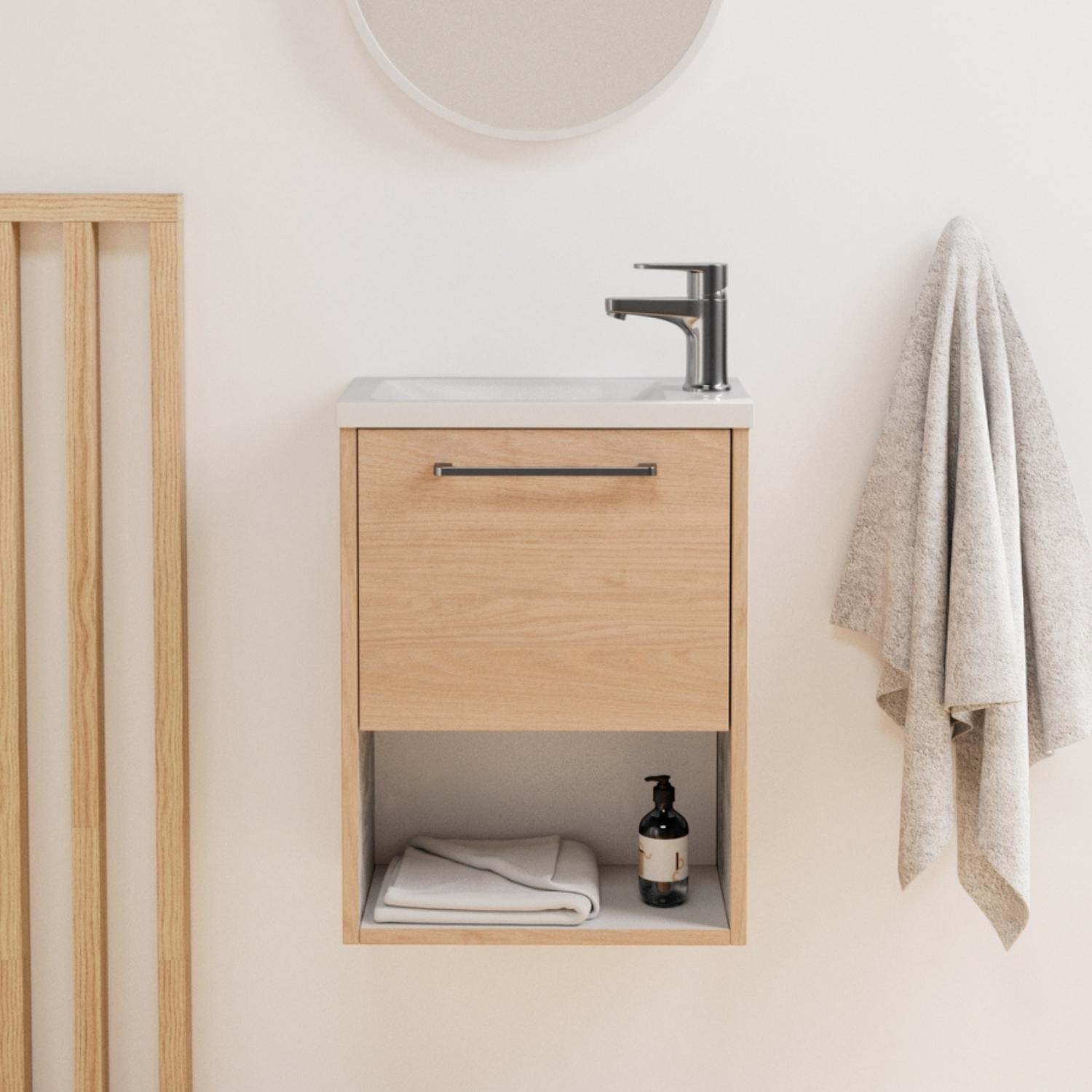 Ensemble meuble lave-mains NIKA + robinet TAP