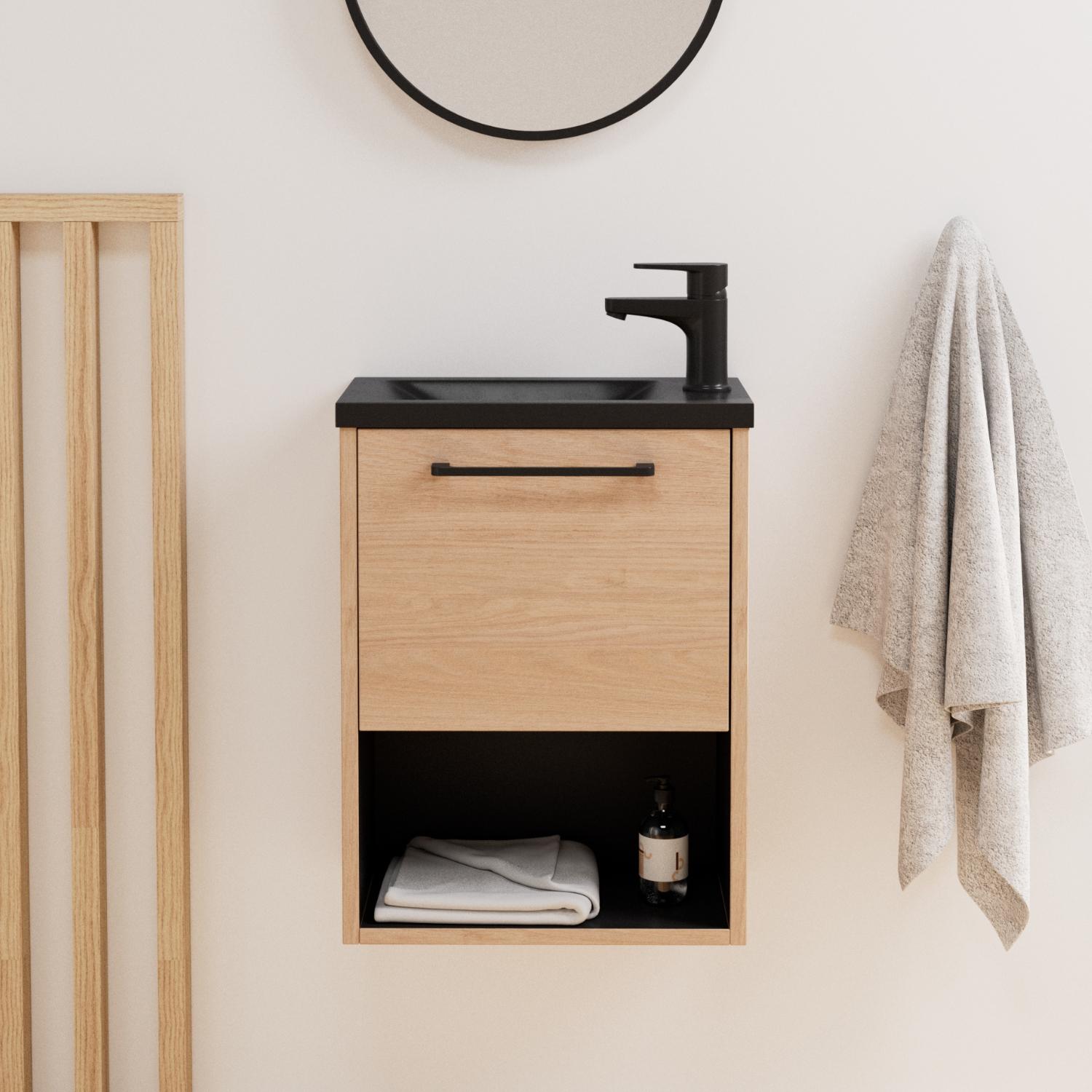 Ensemble meuble lave-mains NIKA + robinet GRIFO