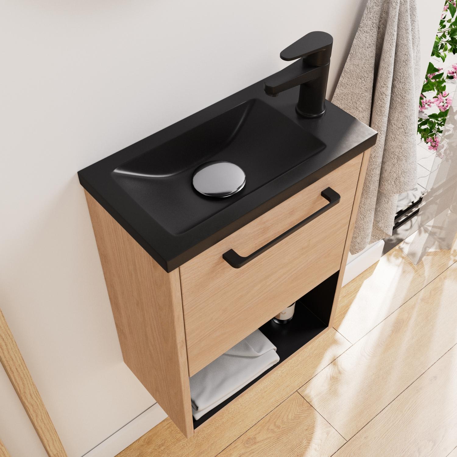 Ensemble meuble lave-mains NIKA + robinet GRIFO