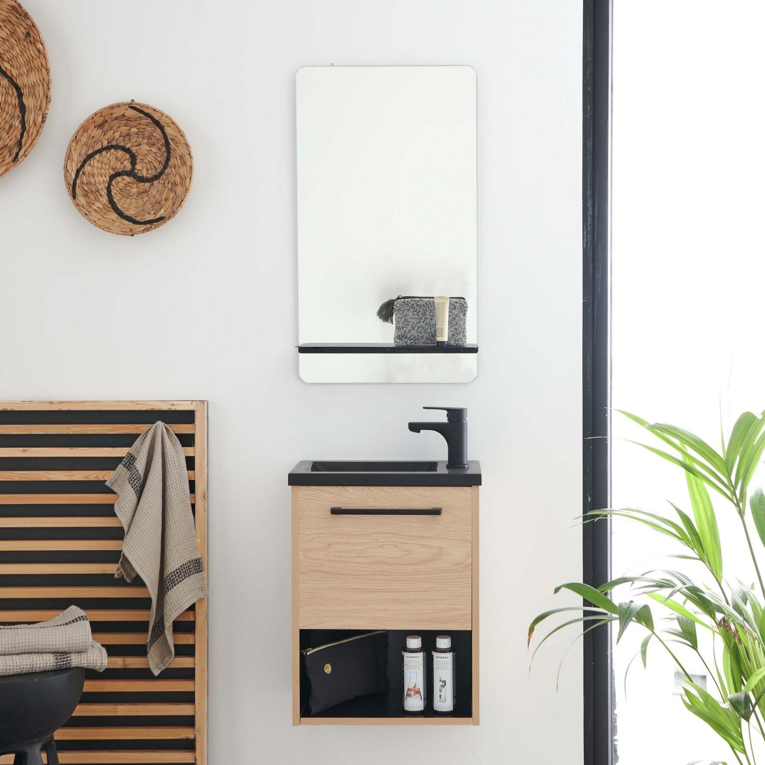 Ensemble meuble lave-mains NIKA + Miroir SIMONA