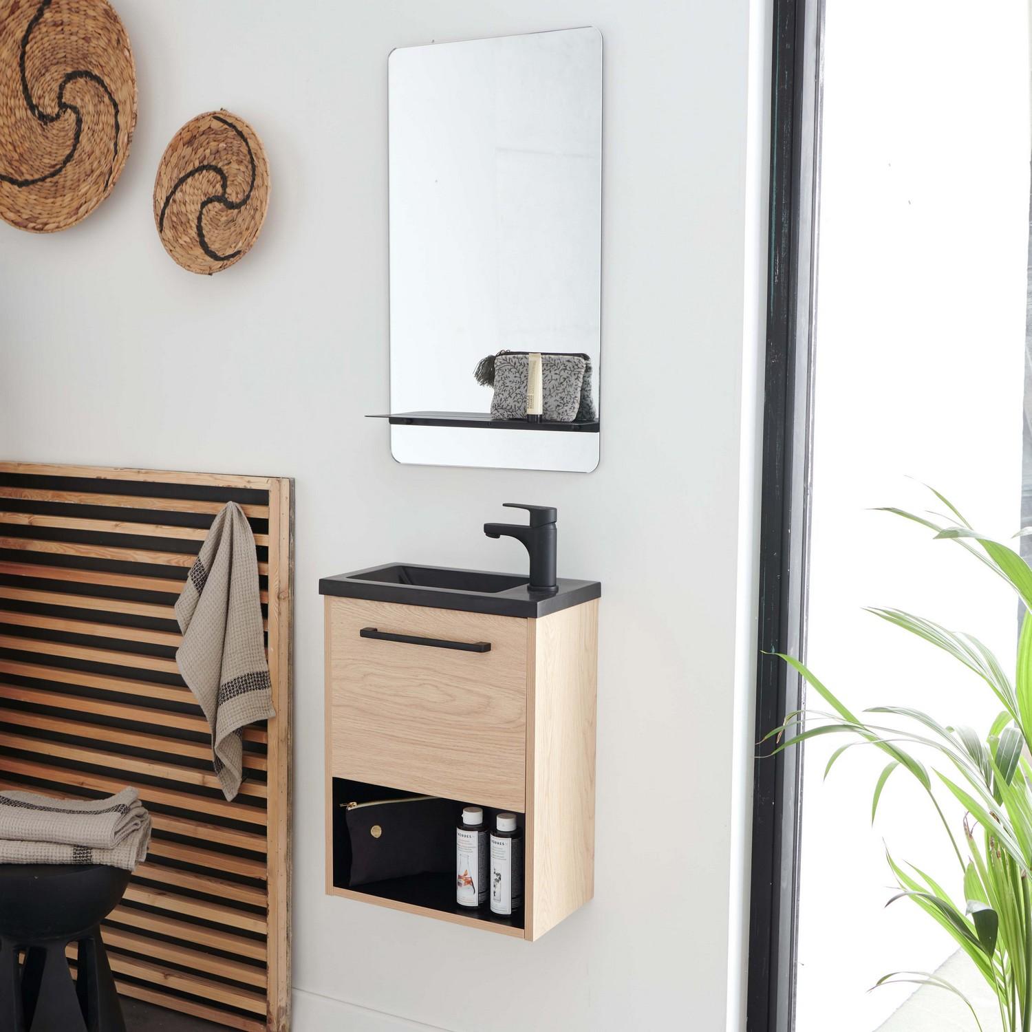 Ensemble meuble lave-mains NIKA + Miroir SIMONA