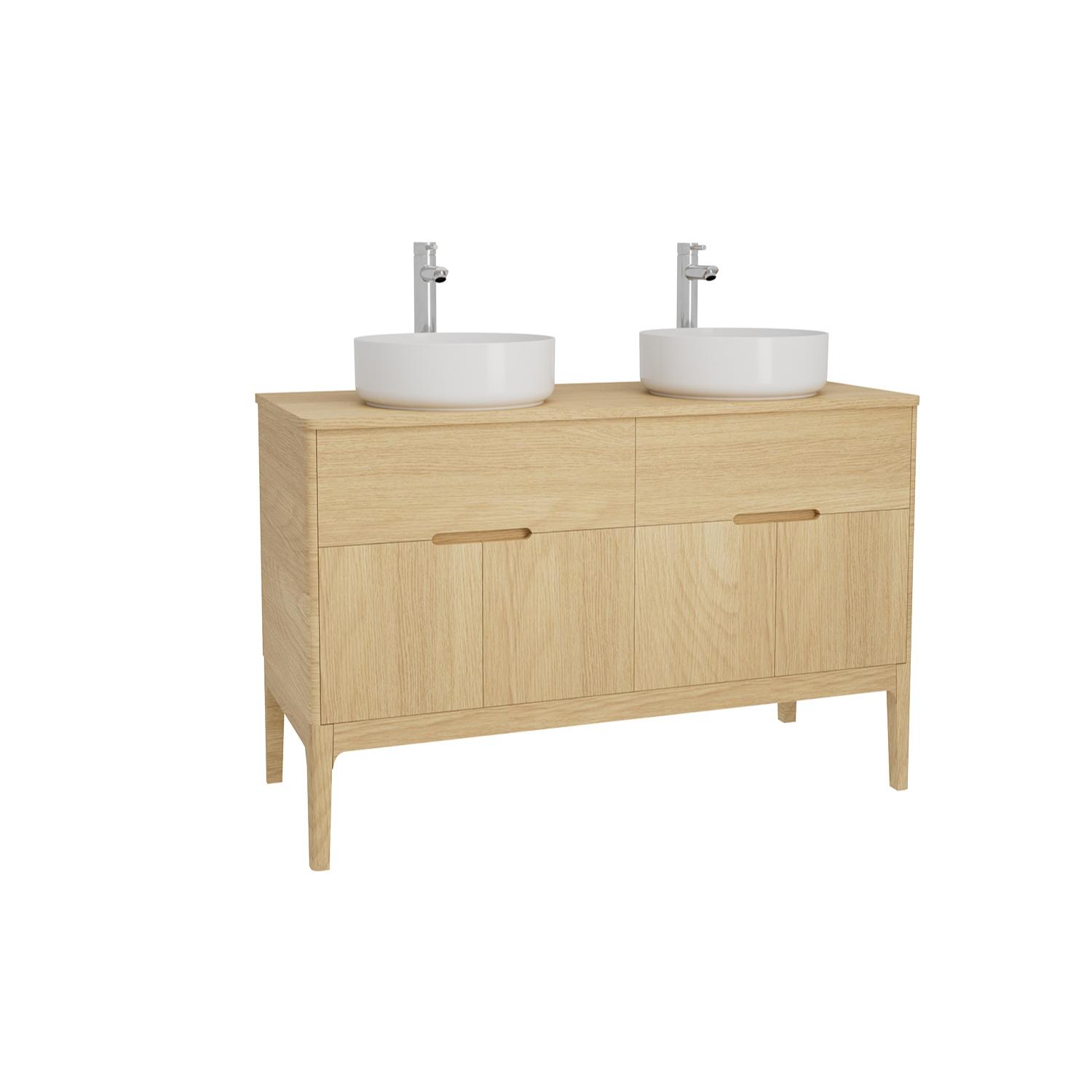 Ensemble meuble double vasque 120cm + vasque DIEGO + robinet TAP
