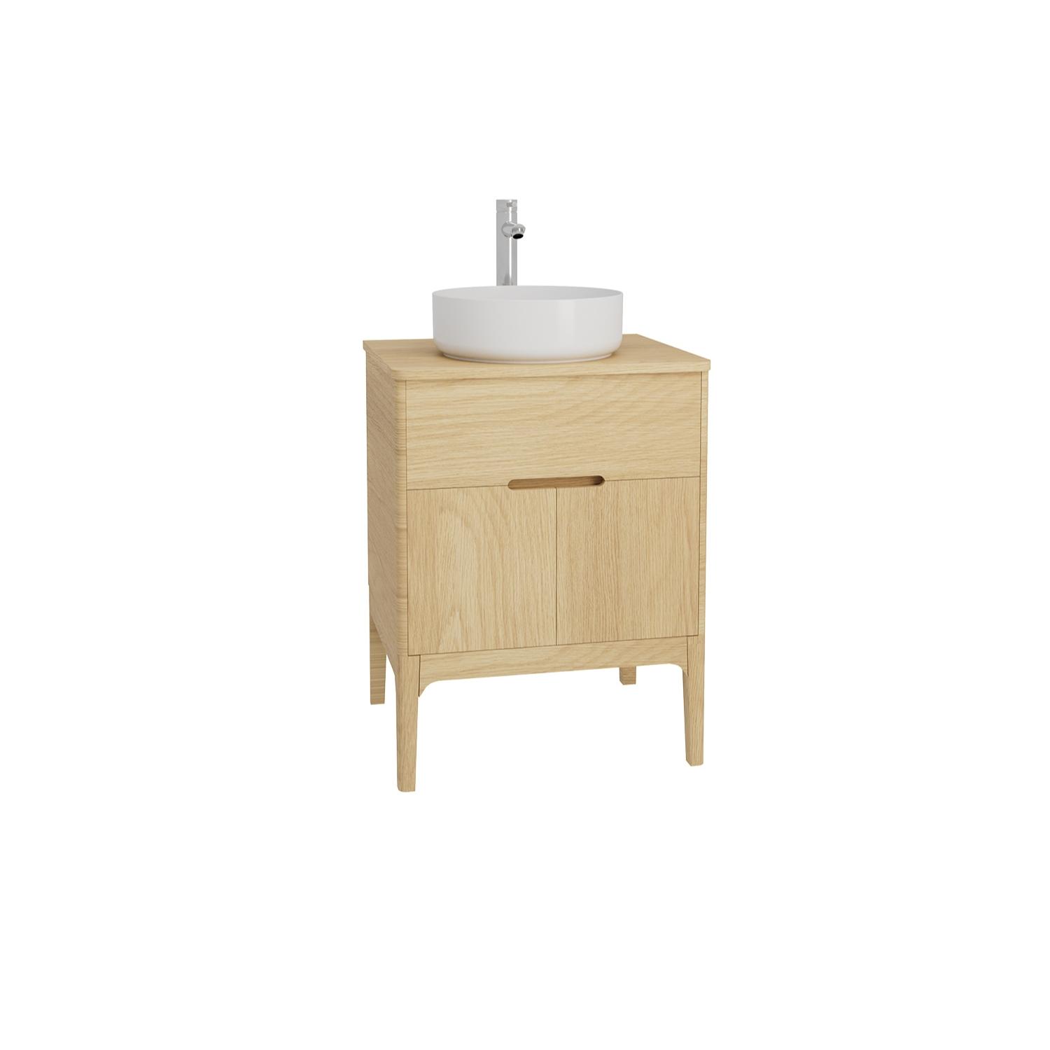Ensemble meuble double vasque 60cm ALASKA + vasque DIEGO + robinet TAP
