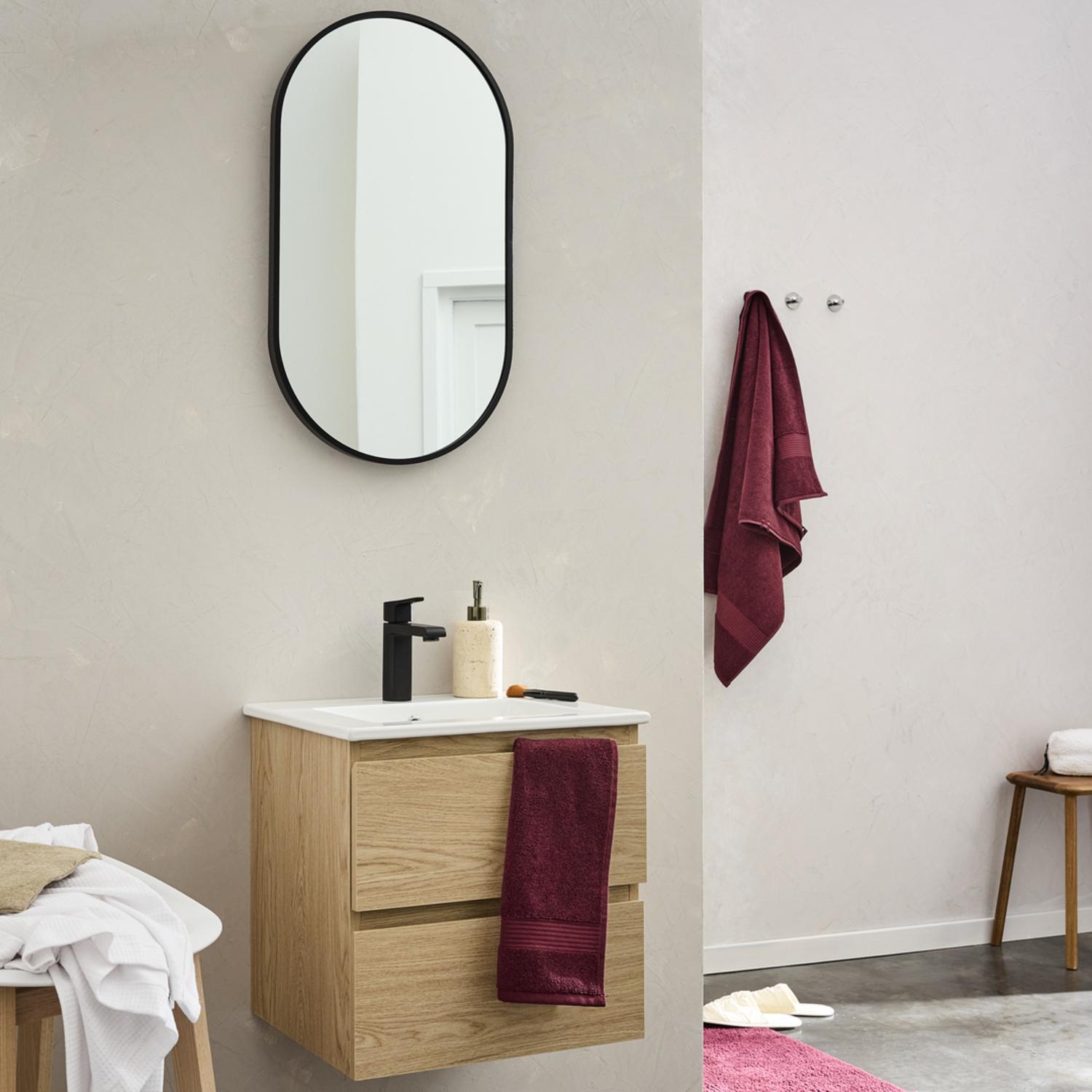 Meuble simple vasque 45 cm + vasque intégrée