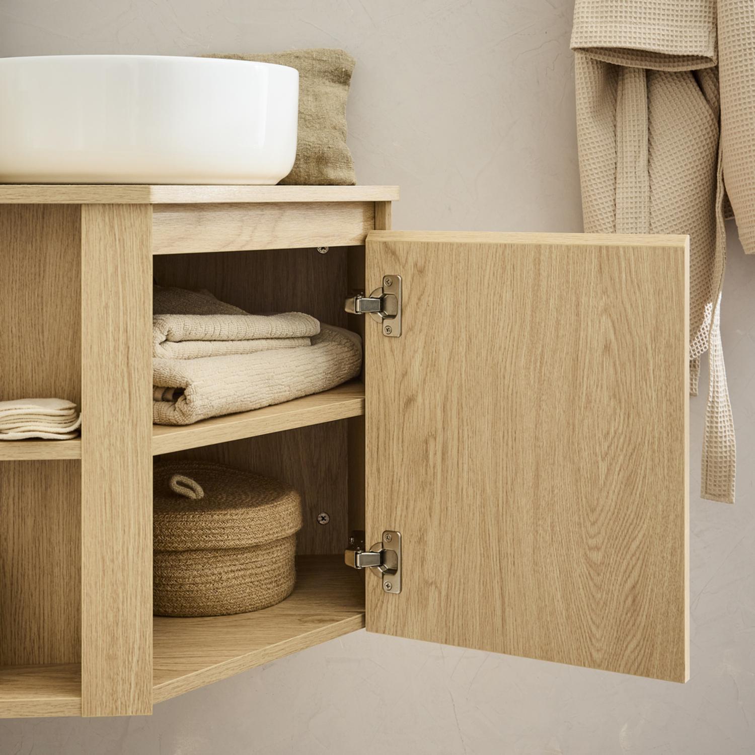 Ensemble meuble sous vasque d'angle + vasque DIEGO noire + robinet TAP