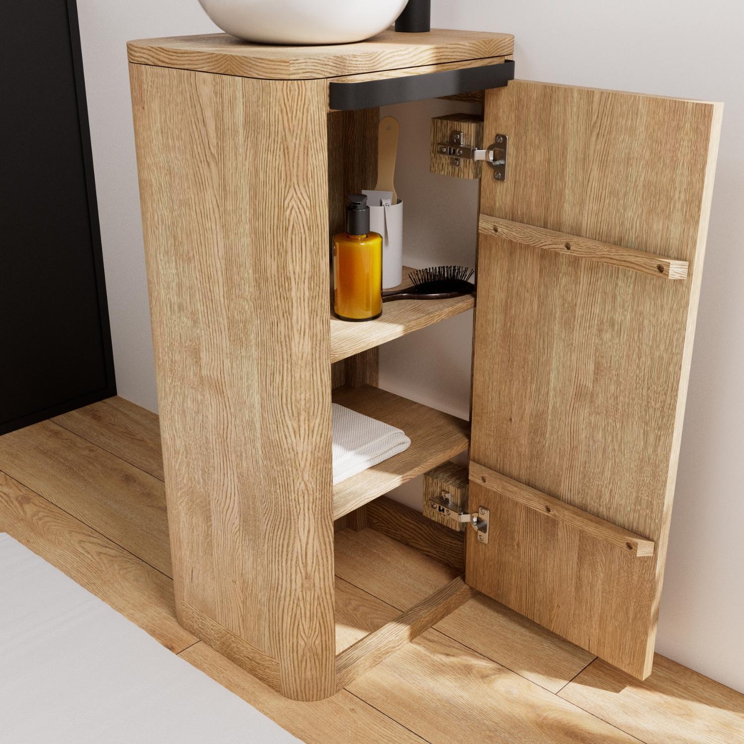Ensemble meuble lave-mains TOM + vasque MAUD + miroir PEPPER