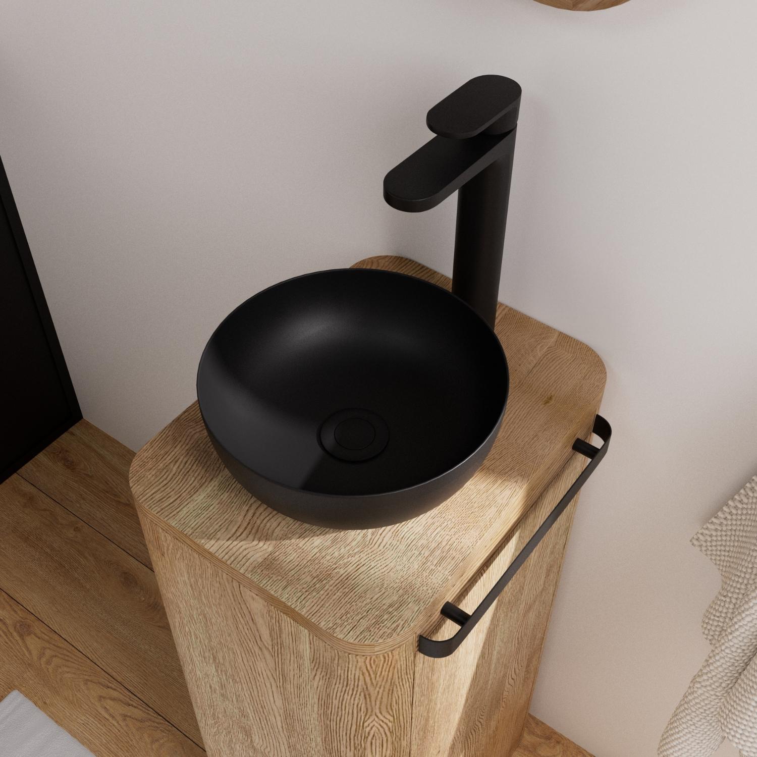 Ensemble meuble lave-mains TOM + vasque MAUD + robinet ROB