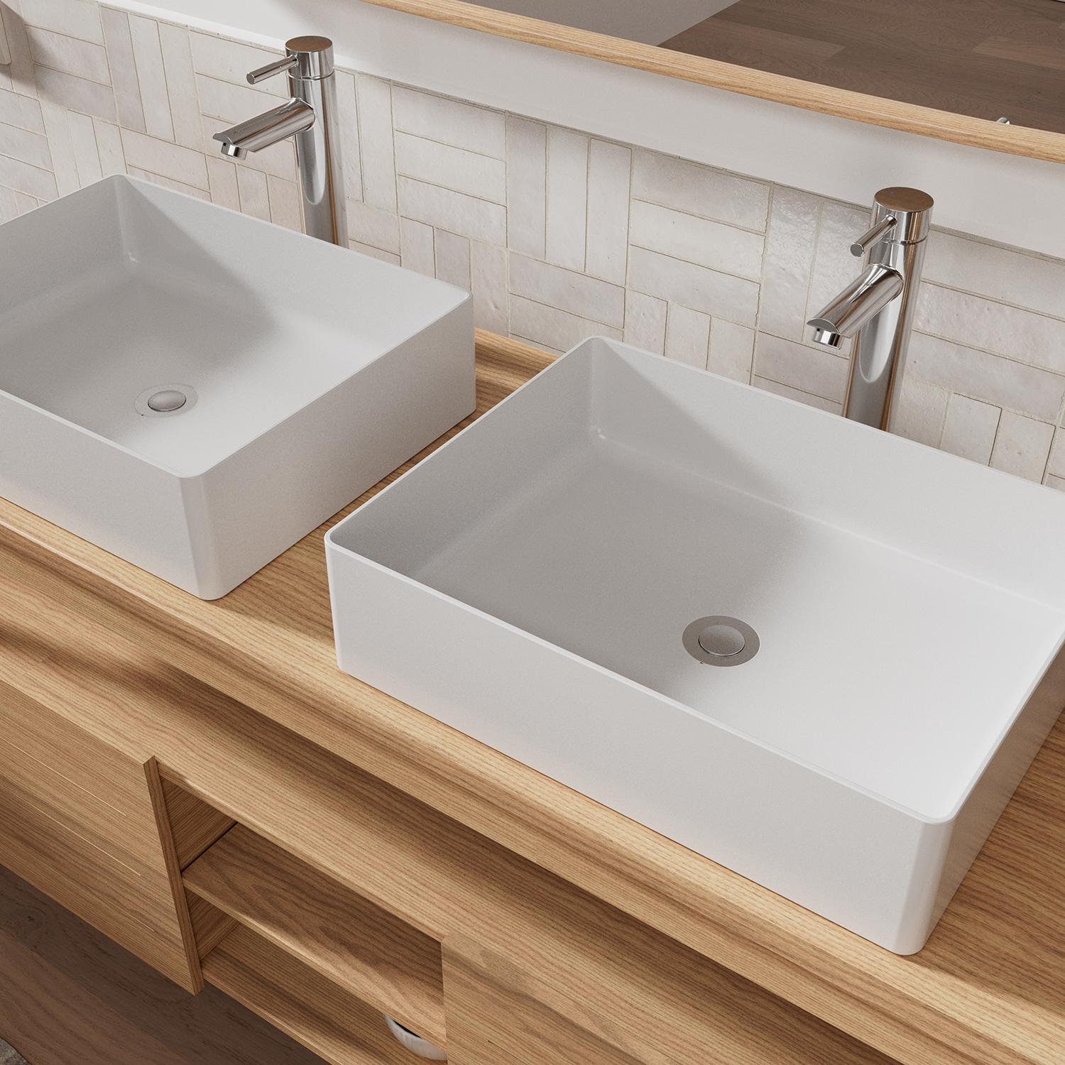 Ensemble meuble double vasque 140 cm + Vasques + Robinets + Miroir + Colonne