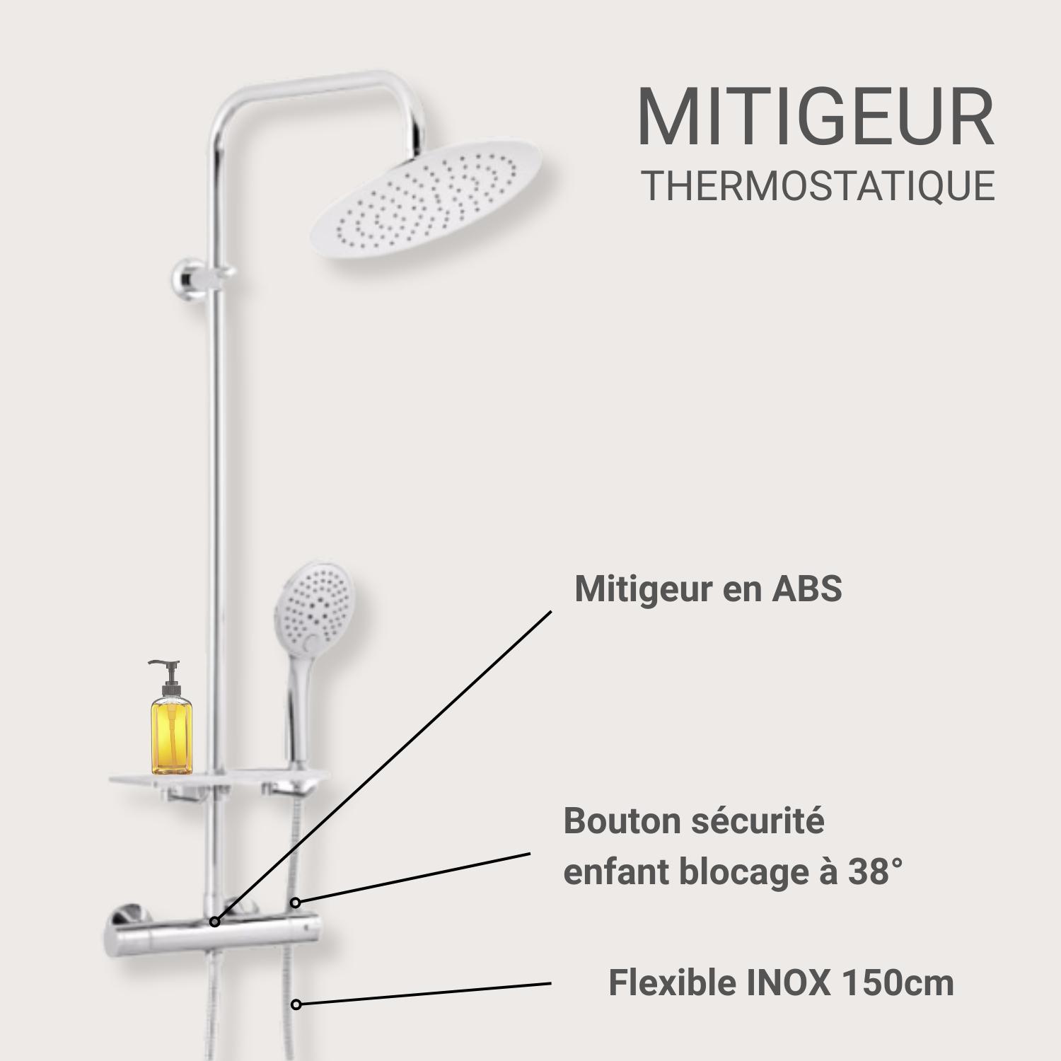 Colonne de douche chromée SOMA