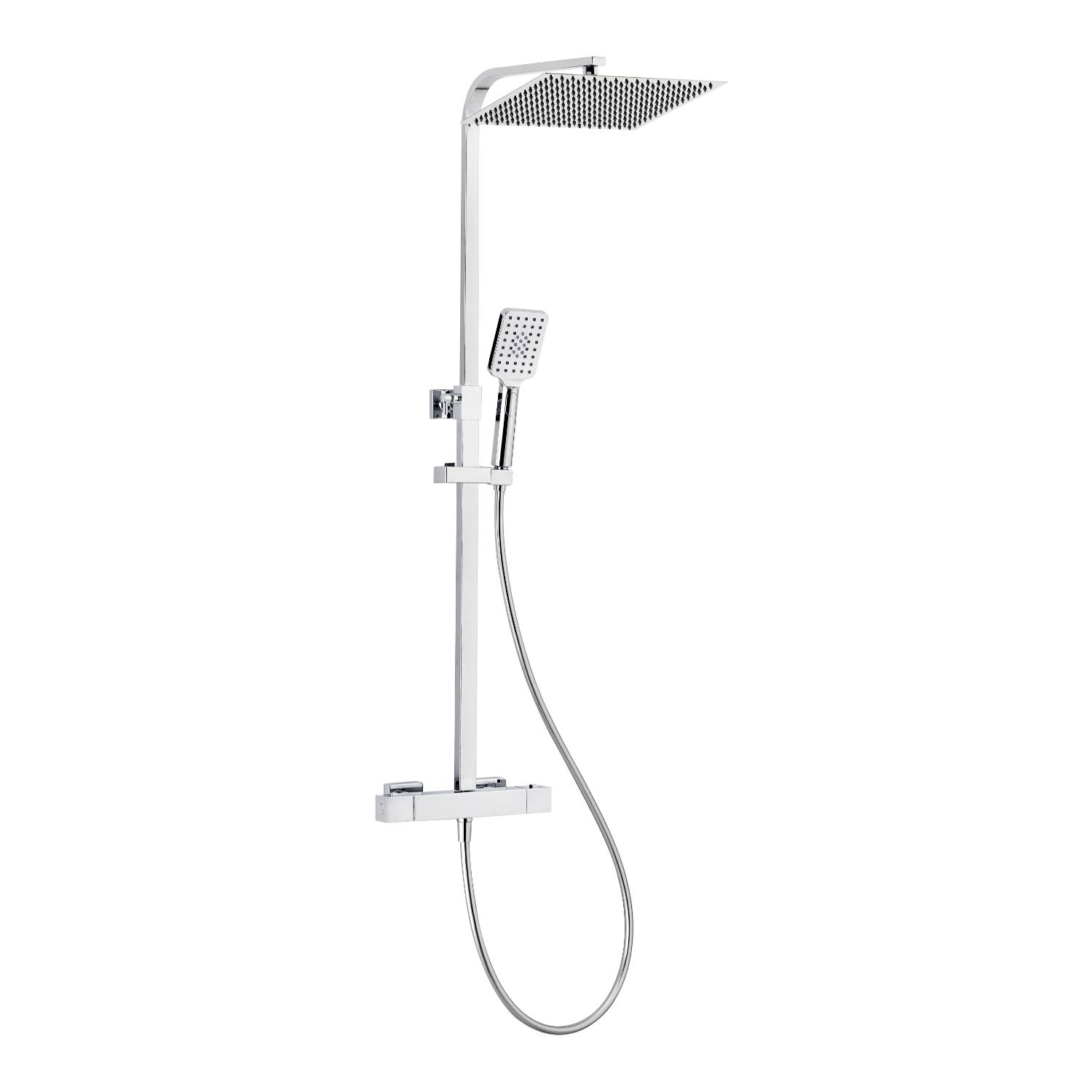 Colonne de douche inox tête carrée 30cm MORK