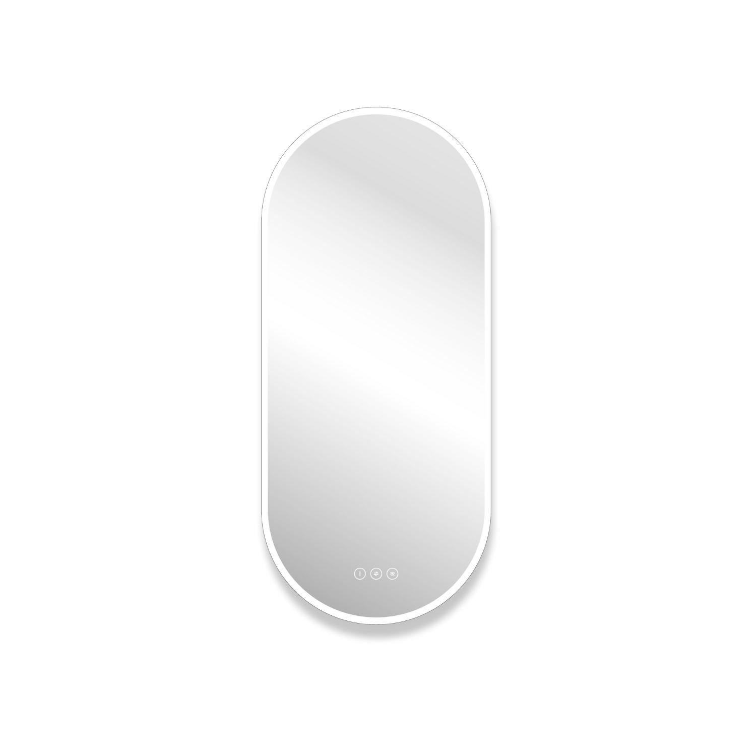 Miroir LED ovale 90x40cm avec rétroéclairage